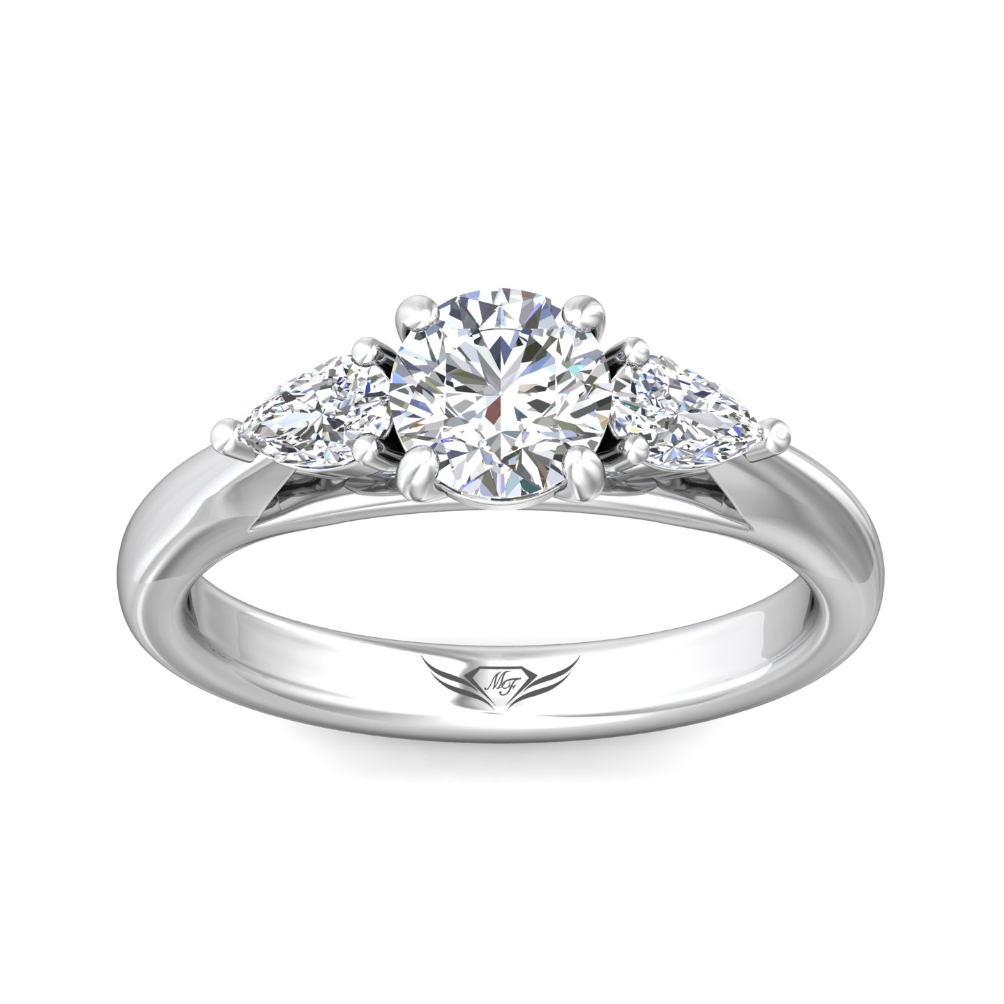 Platinum Round Diamond Engagement Ring