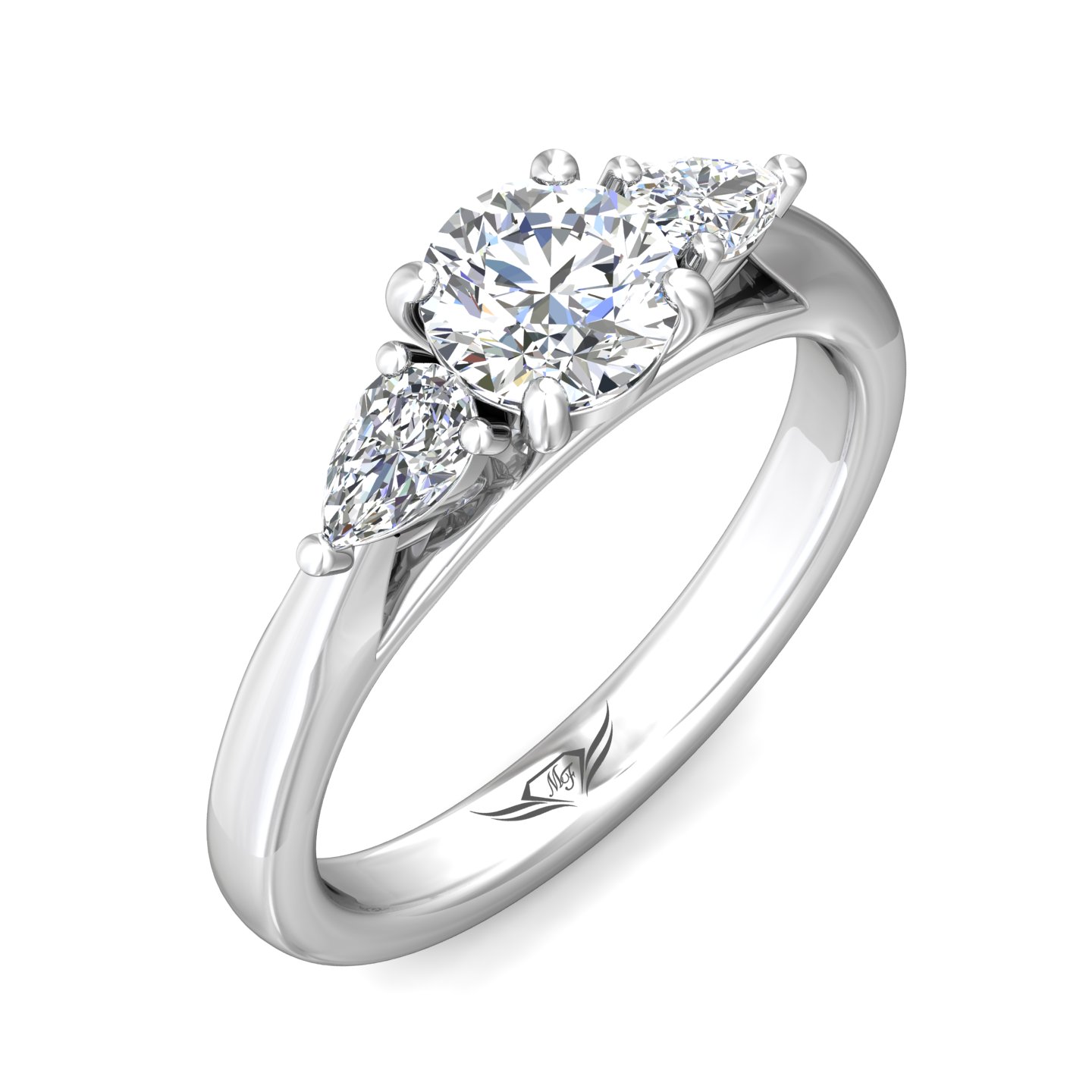 Platinum Round Diamond Engagement Ring