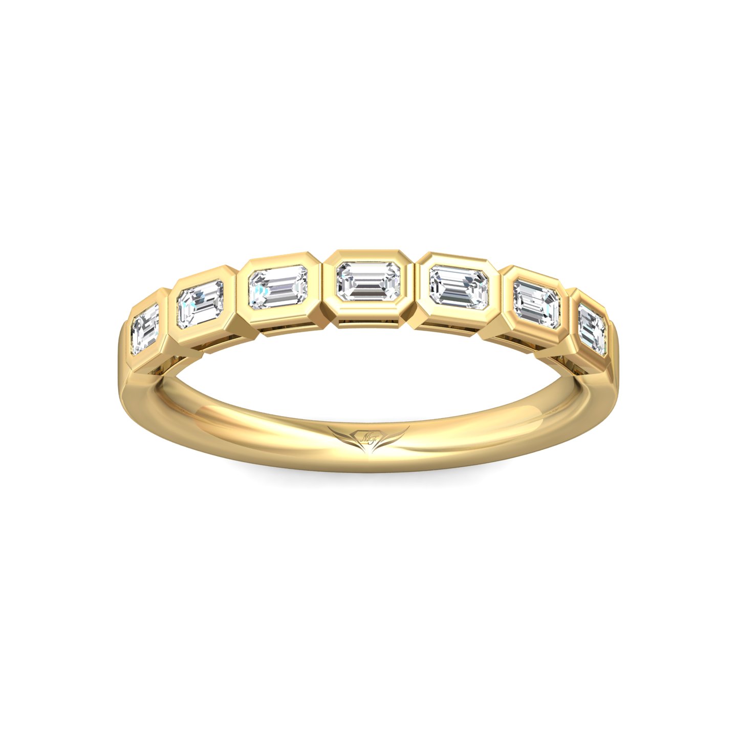 14K Yellow Gold Classic Diamond Bands Anniversary Band