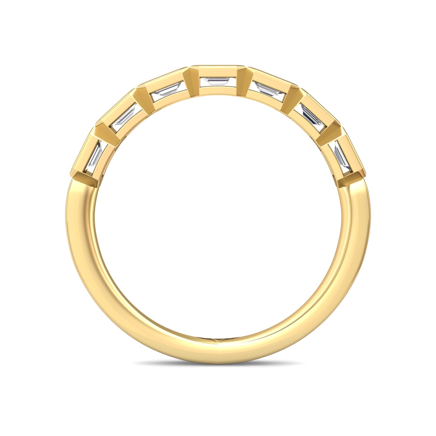 14K Yellow Gold Classic Diamond Bands Anniversary Band
