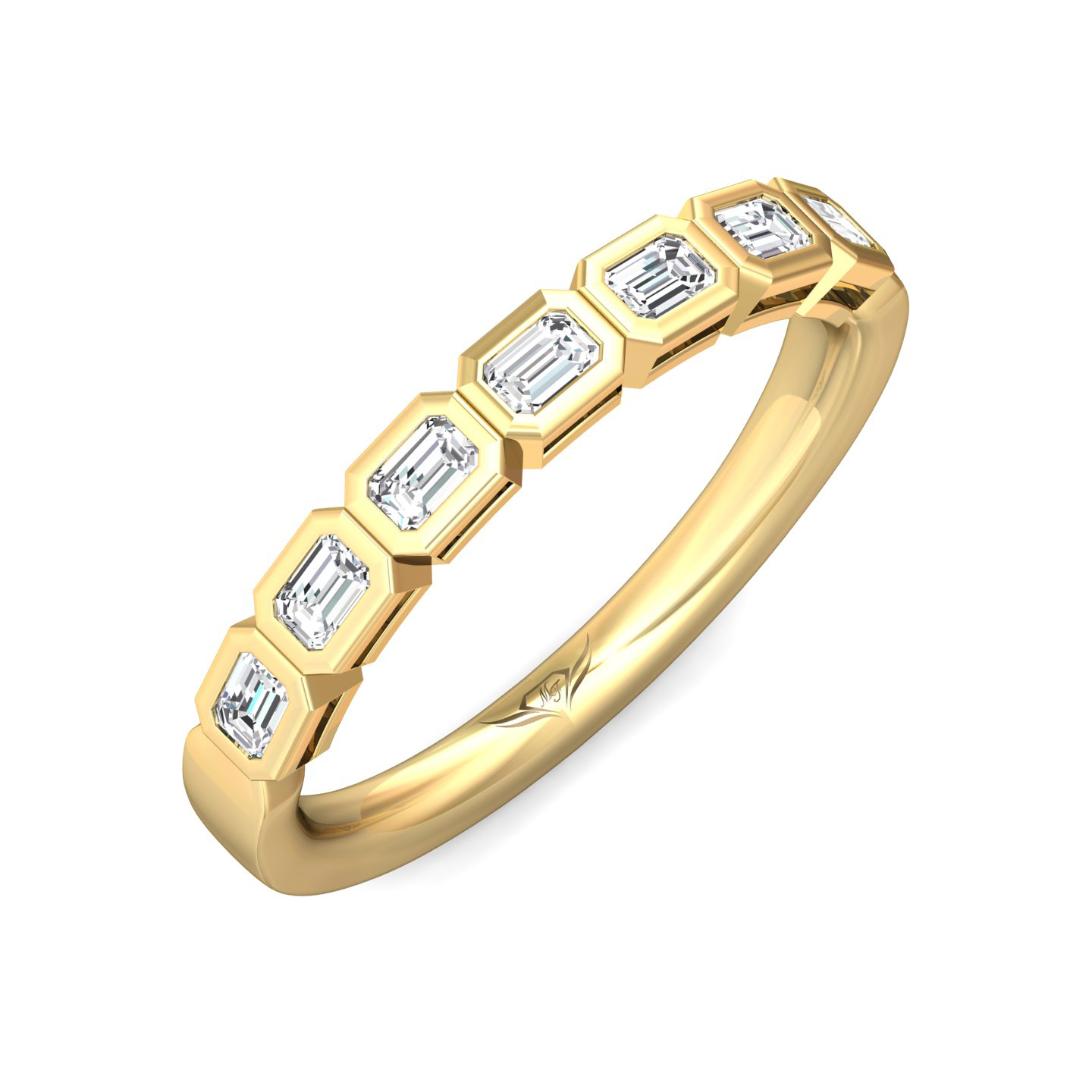 14K Yellow Gold Classic Diamond Bands Anniversary Band