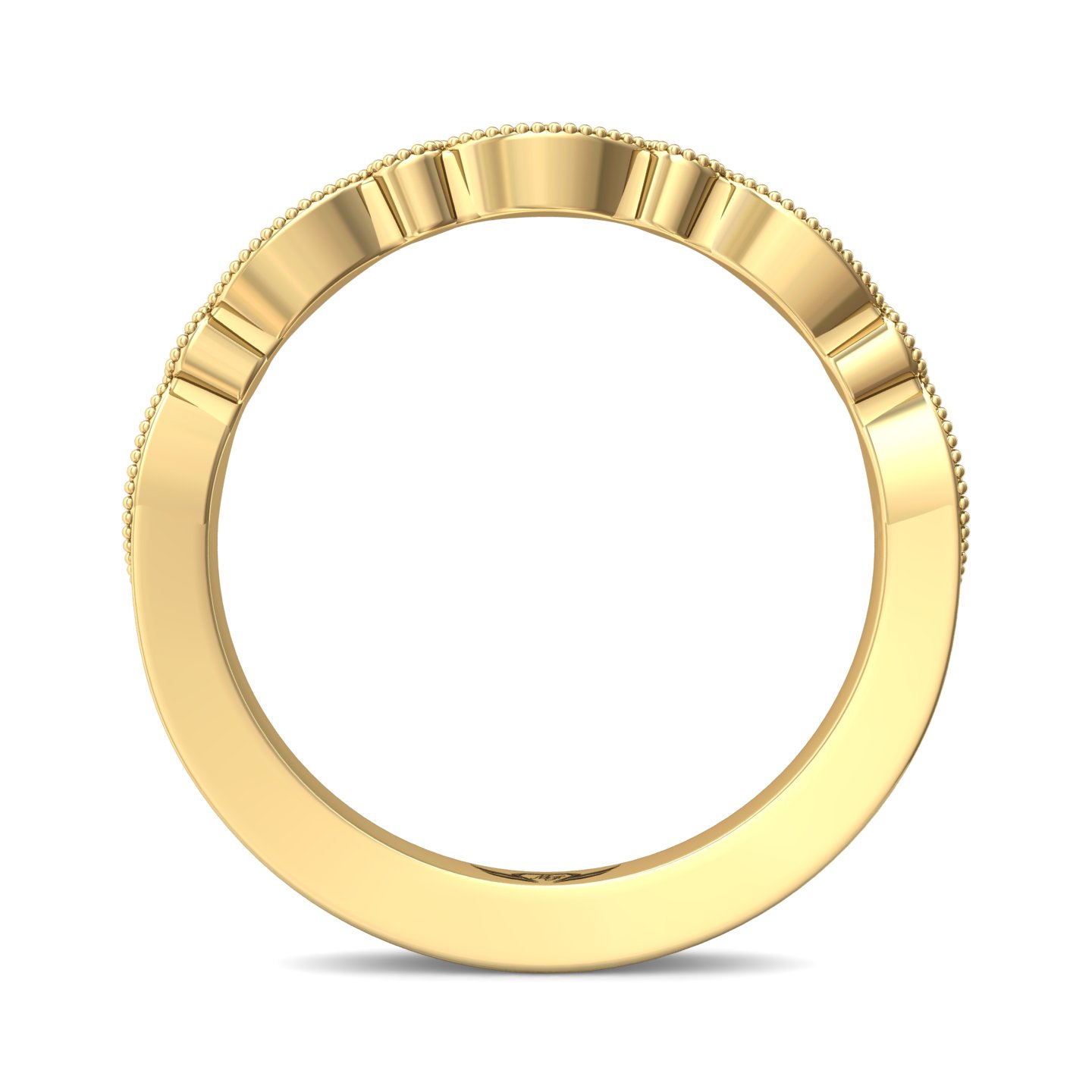 14K Yellow Gold Micropave Wedding Band
