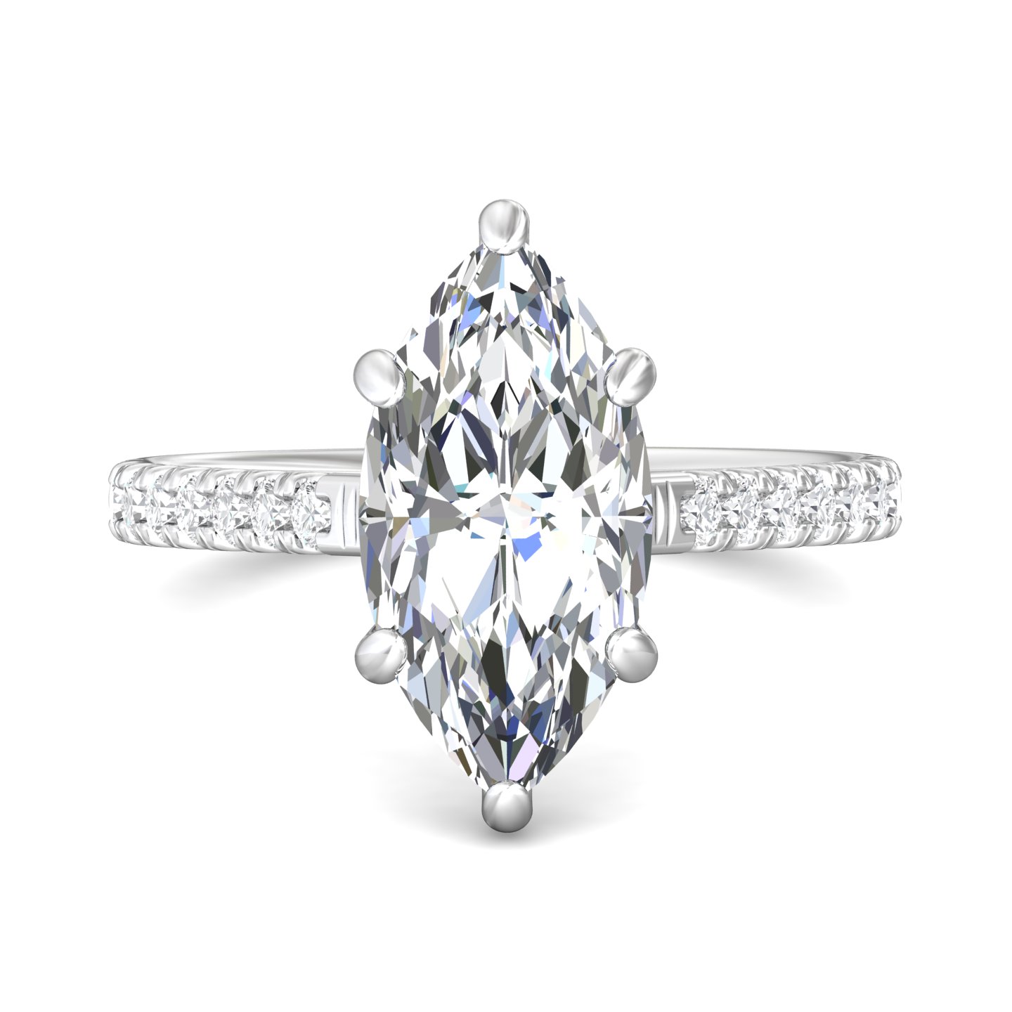 Platinum Marquise Diamond Engagement Ring
