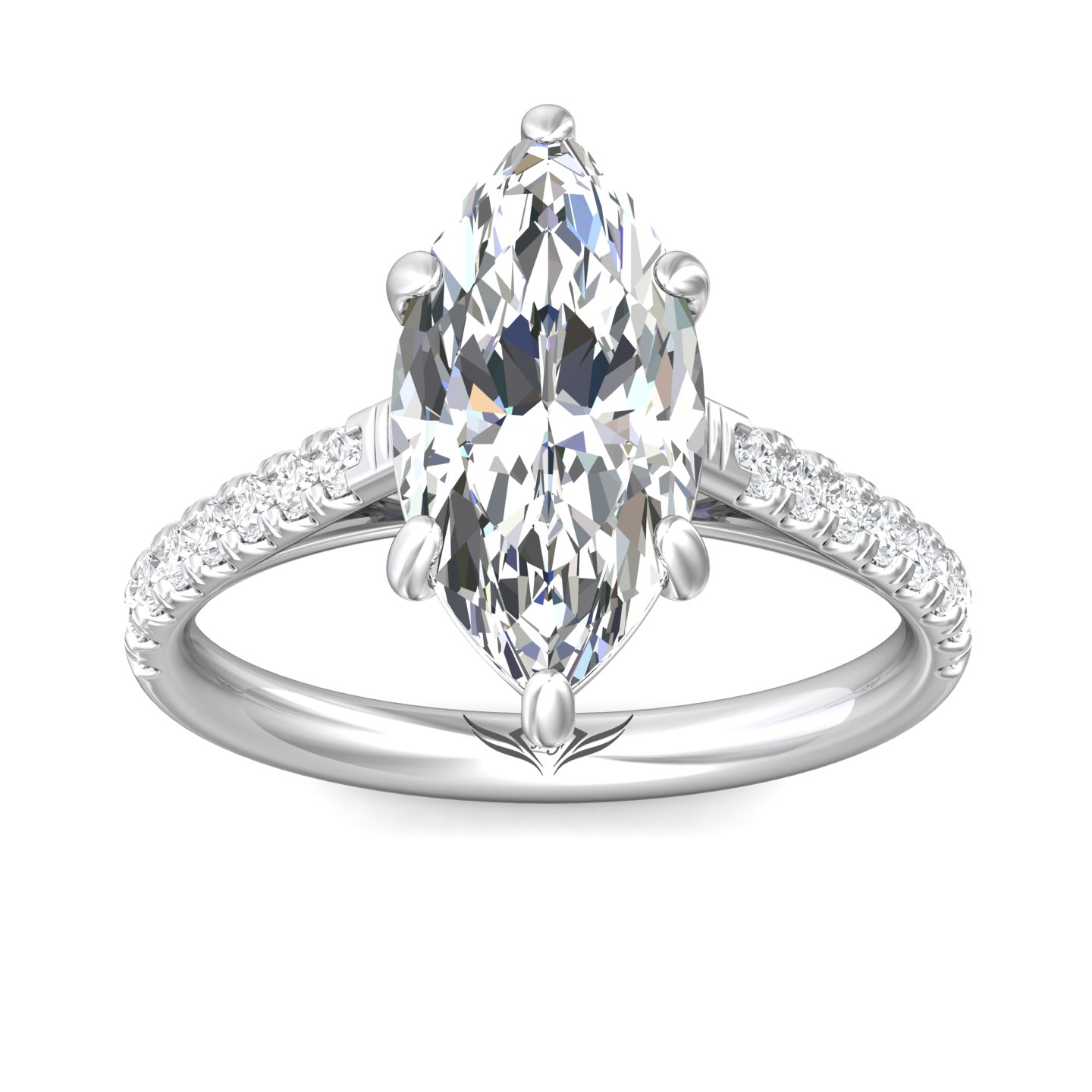 Platinum Marquise Diamond Engagement Ring