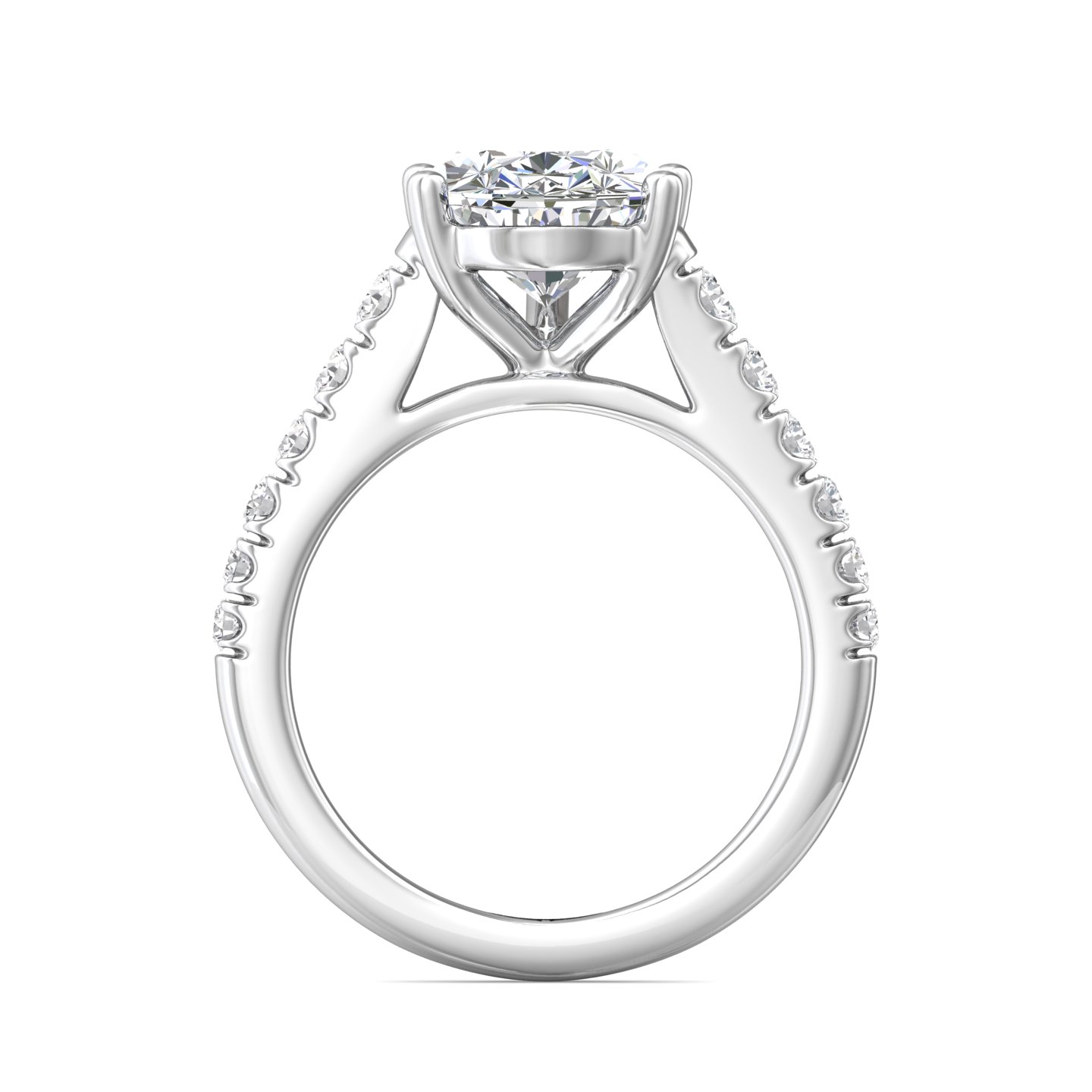 Platinum Pear Shape Diamond Engagement Ring