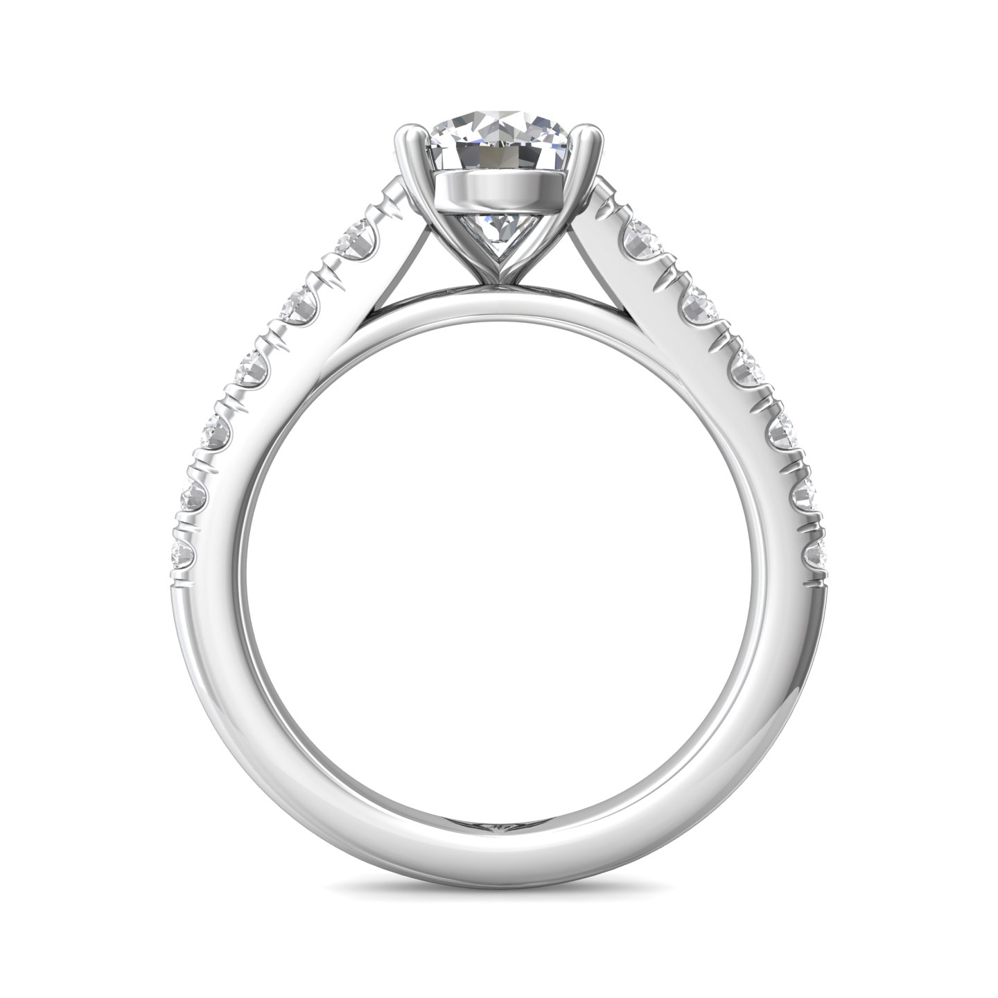 Platinum Round Diamond Engagement Ring