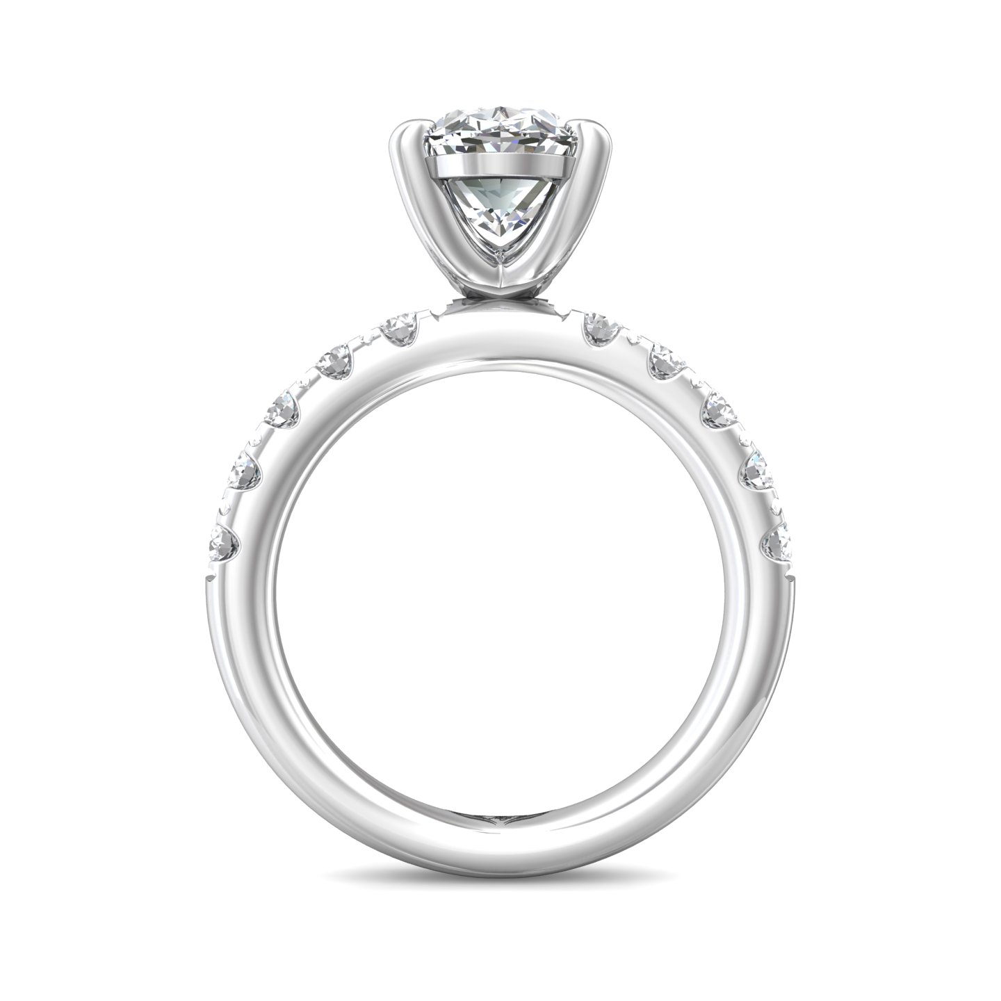 Platinum Oval Diamond Engagement Ring