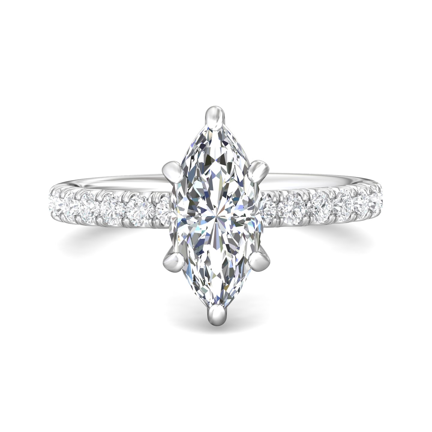 Platinum Marquise Diamond Engagement Ring
