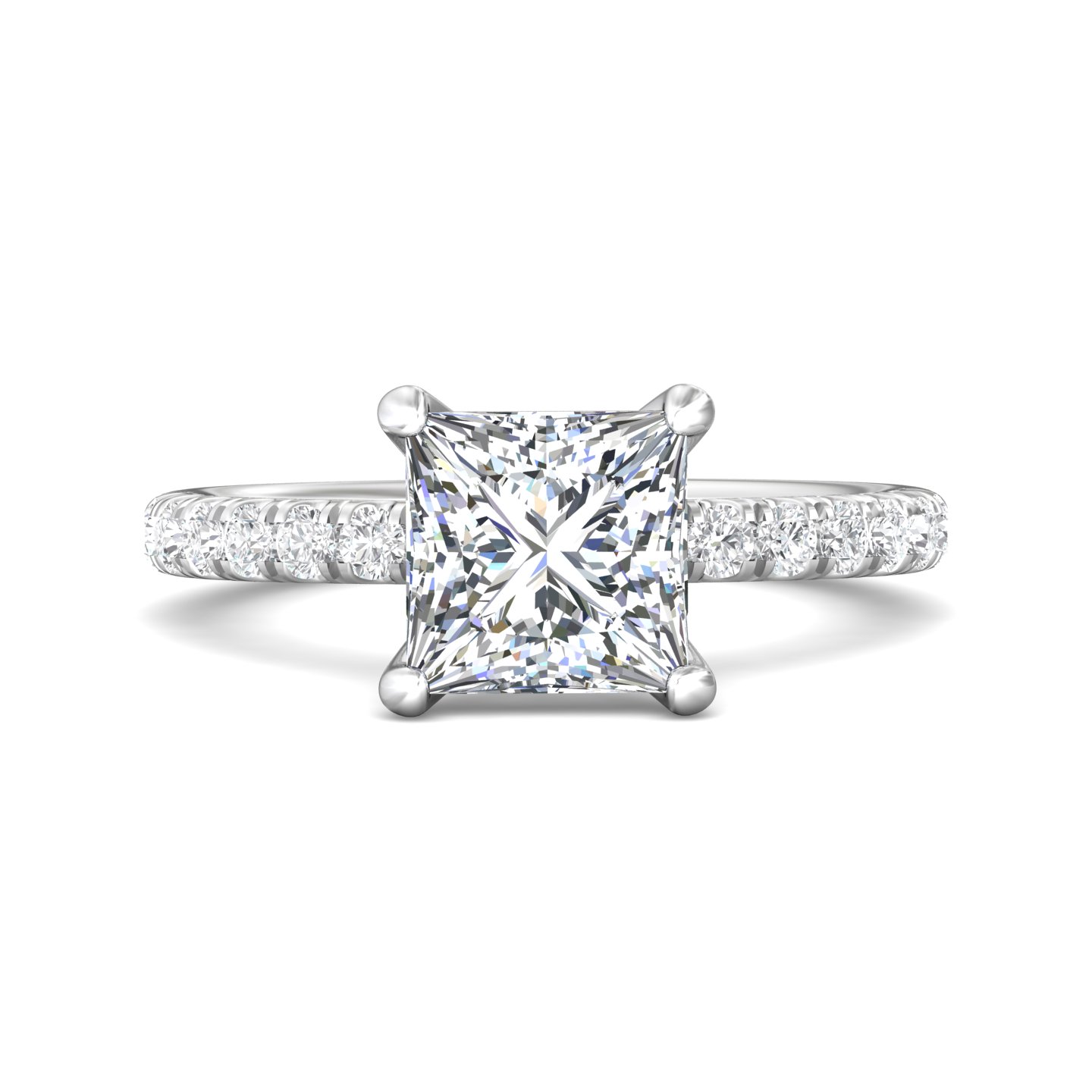 Platinum Princess Diamond Engagement Ring