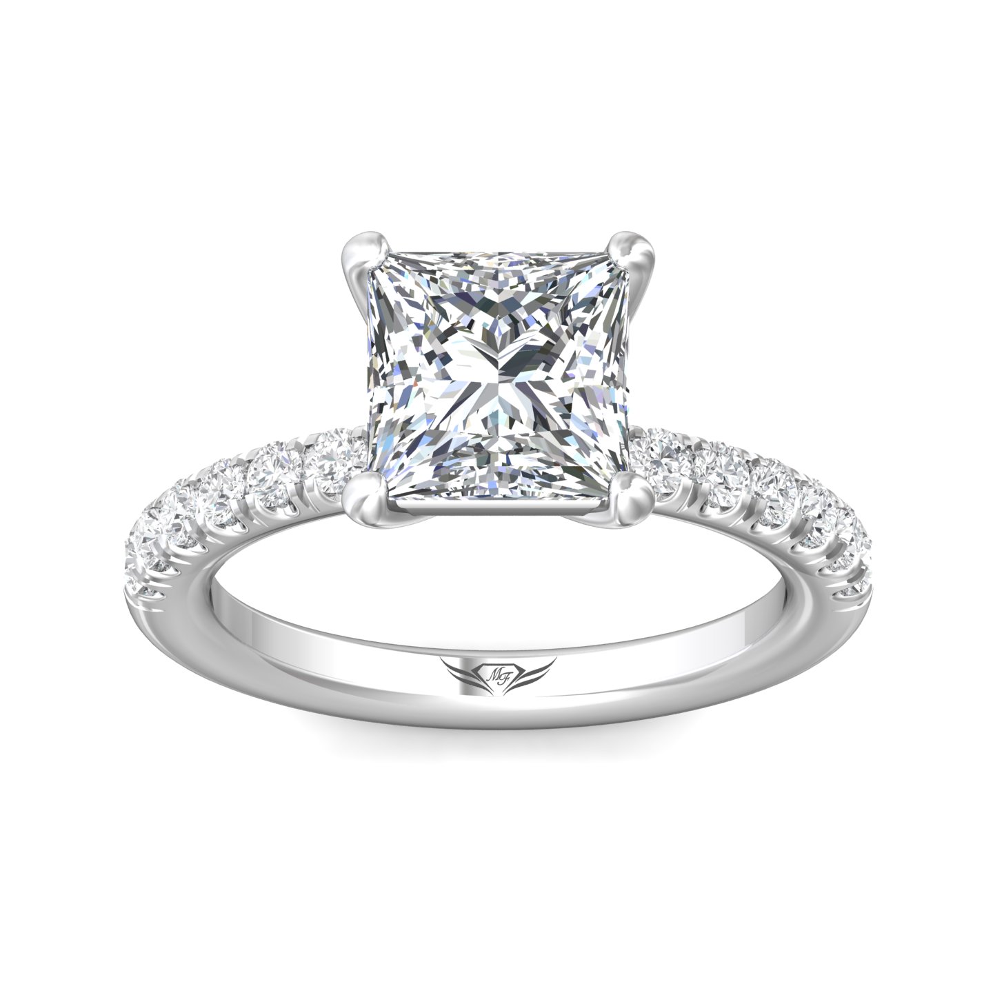Platinum Princess Diamond Engagement Ring
