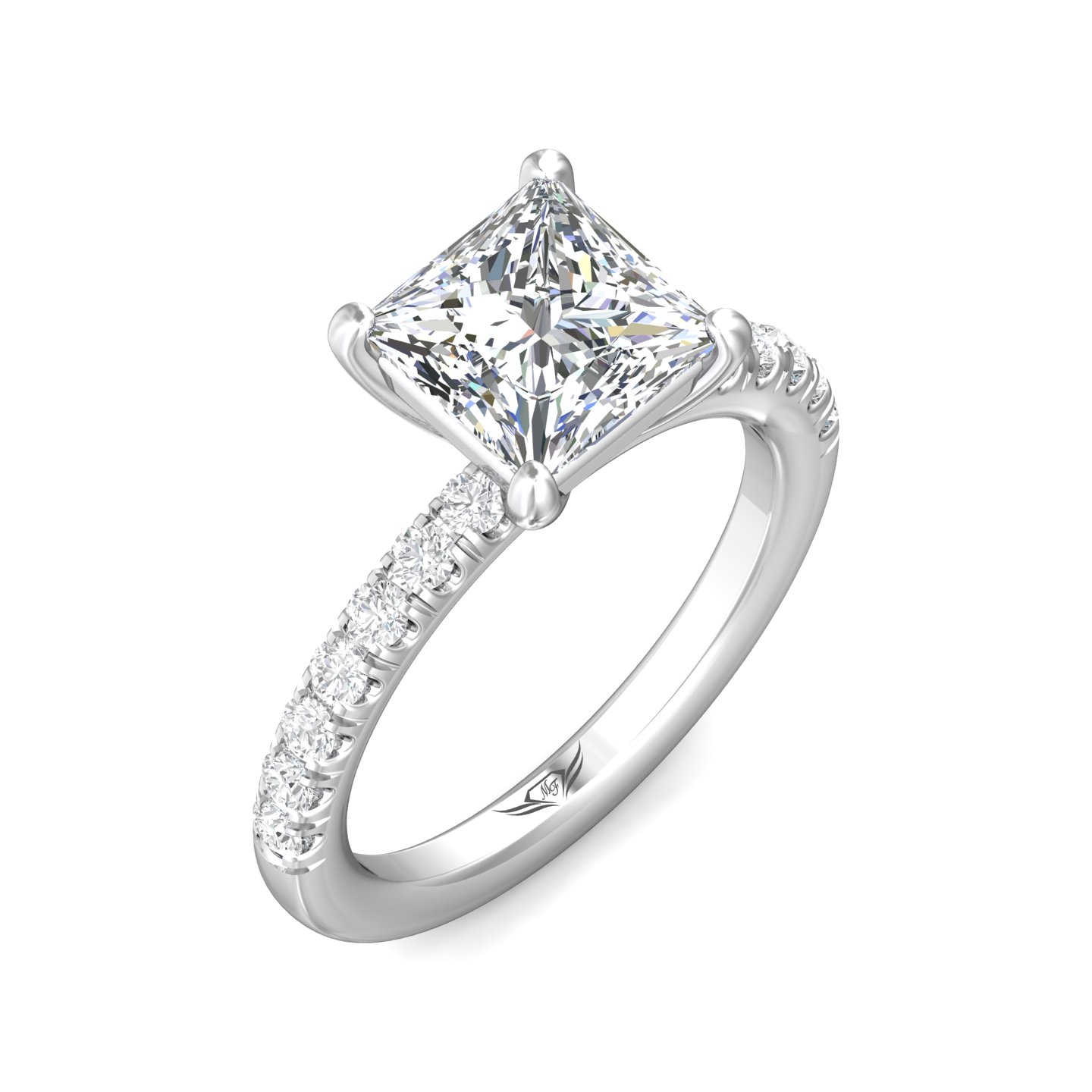 Platinum Princess Diamond Engagement Ring