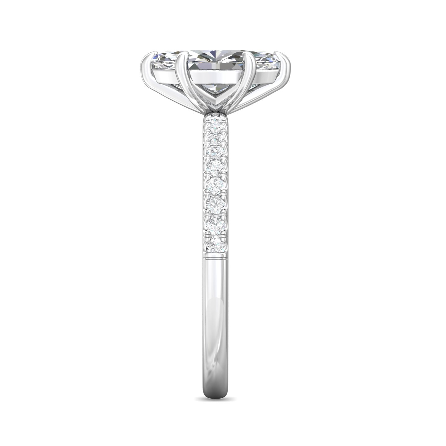14K White Gold Marquise Diamond Engagement Ring