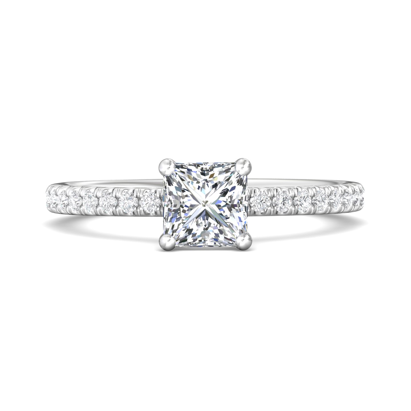 Platinum Princess Diamond Engagement Ring