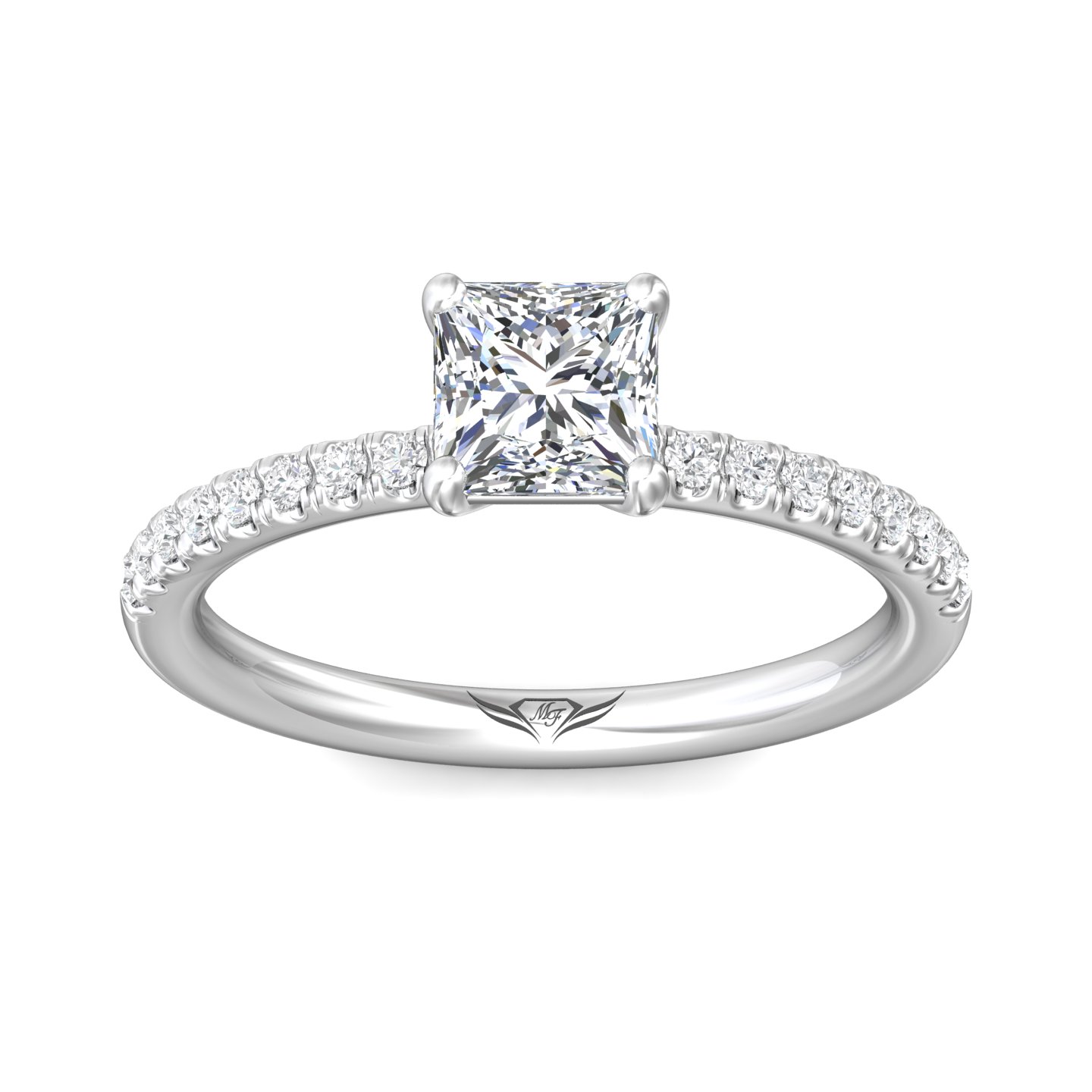 Platinum Princess Diamond Engagement Ring