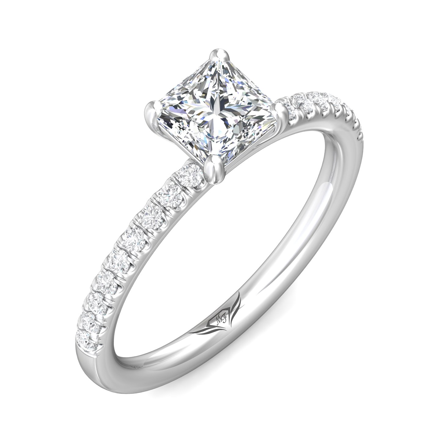 Platinum Princess Diamond Engagement Ring