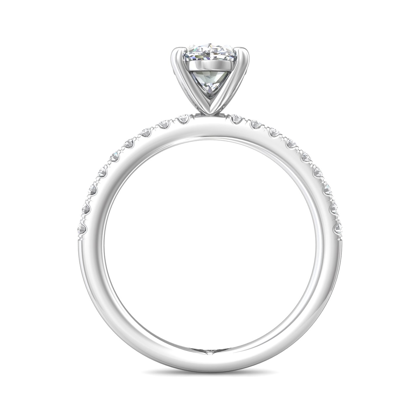 Platinum Oval Diamond Engagement Ring