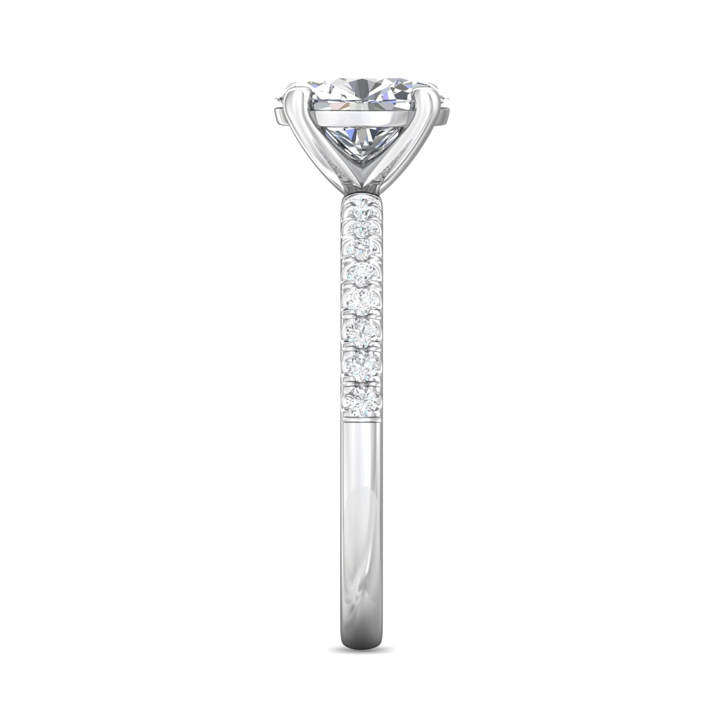 Platinum Oval Diamond Engagement Ring