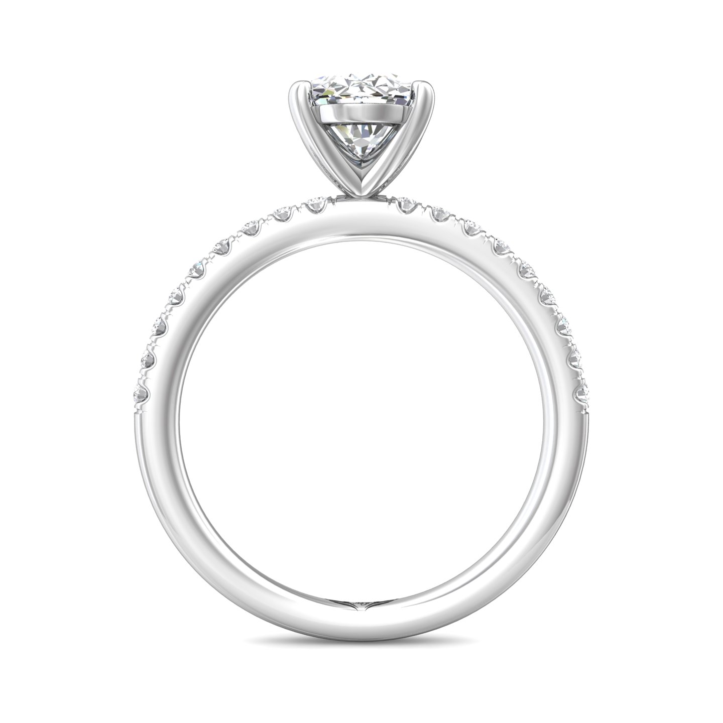 Platinum Pear Shape Diamond Engagement Ring