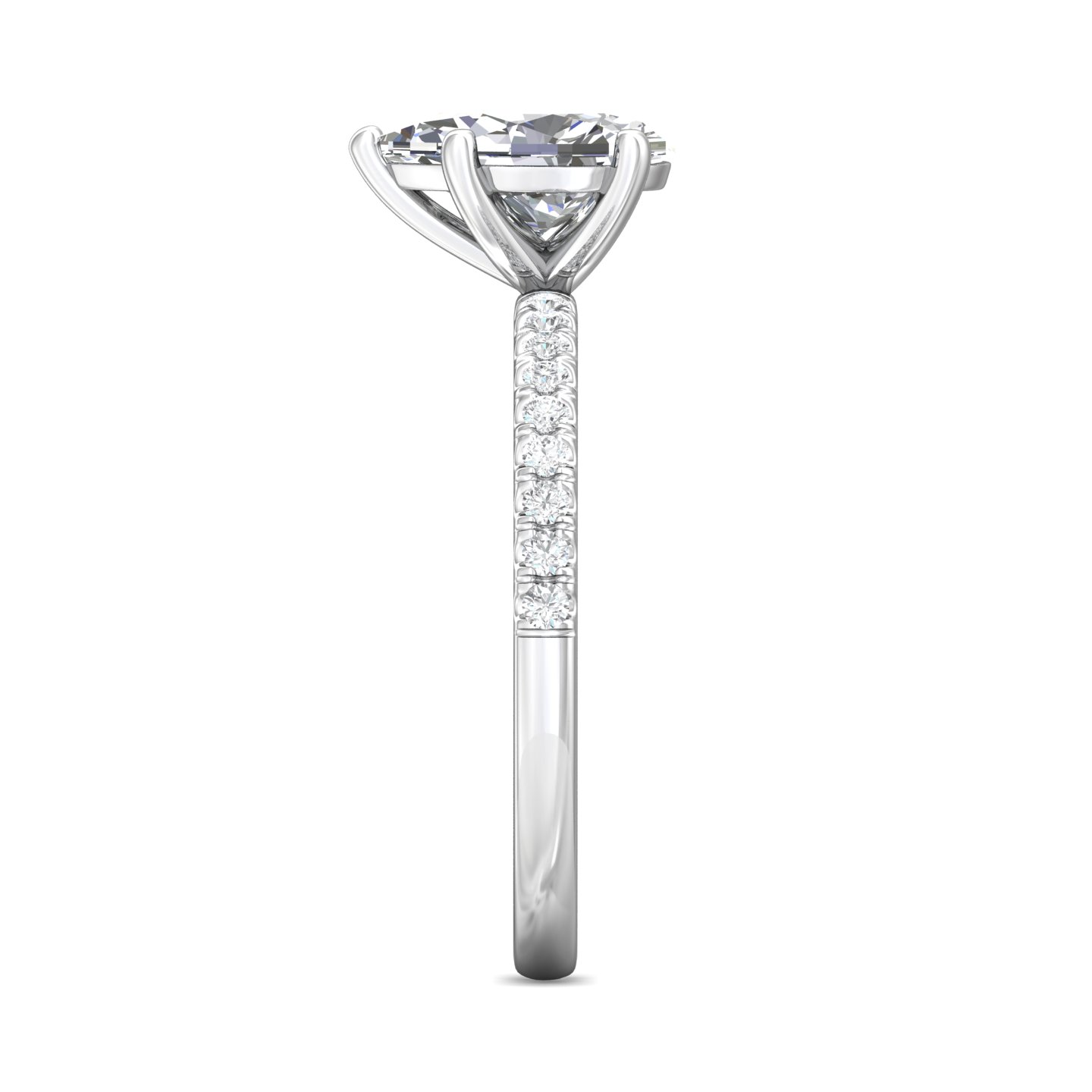 Platinum Pear Shape Diamond Engagement Ring