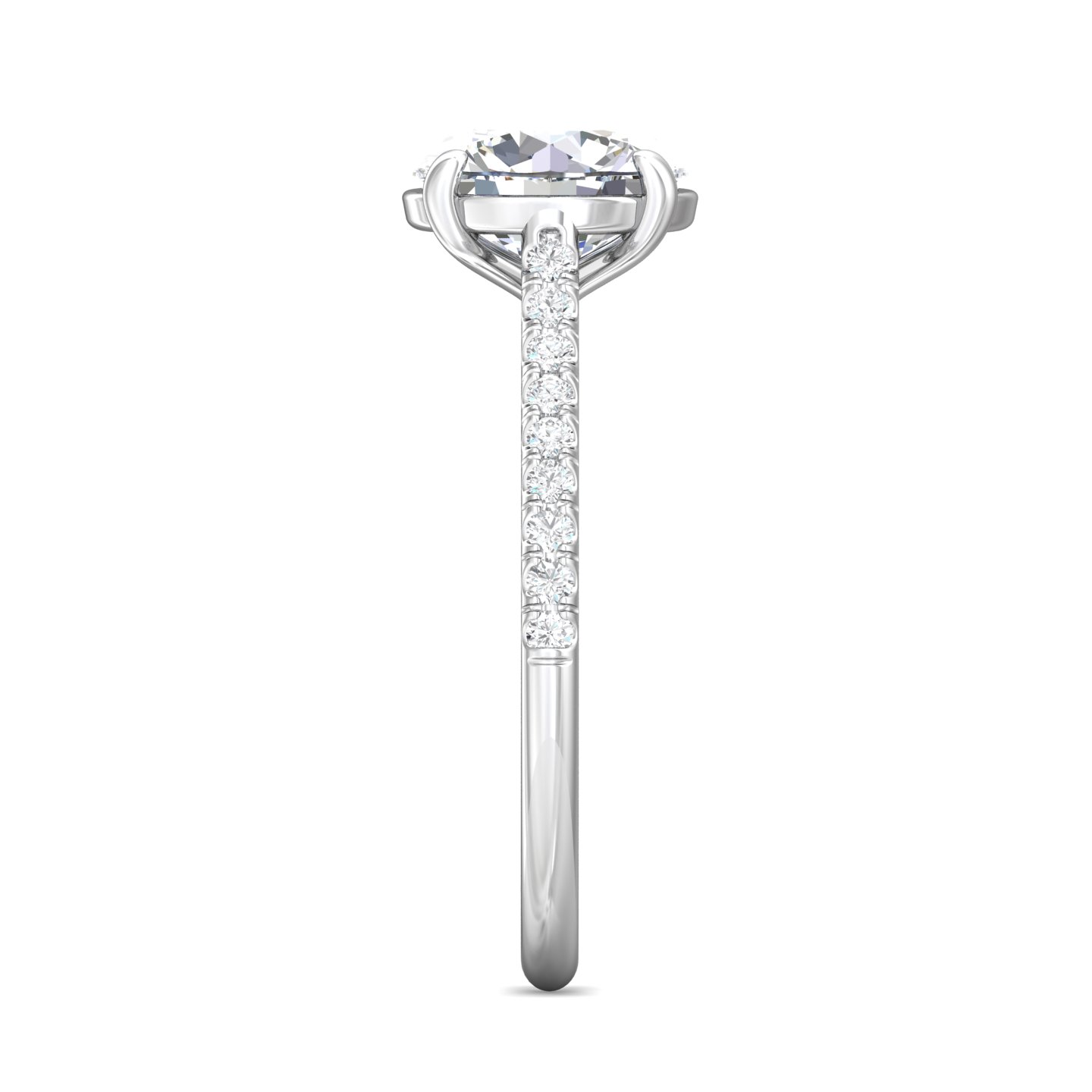 Platinum Oval Diamond Engagement Ring