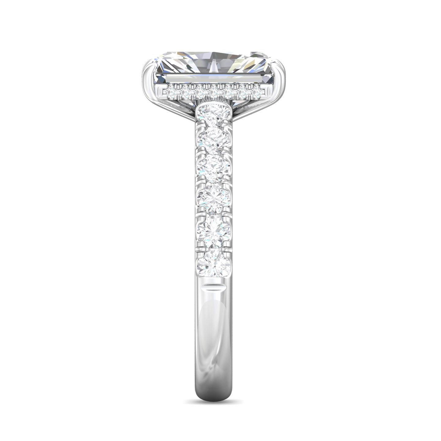 Platinum Radiant Diamond Engagement Ring