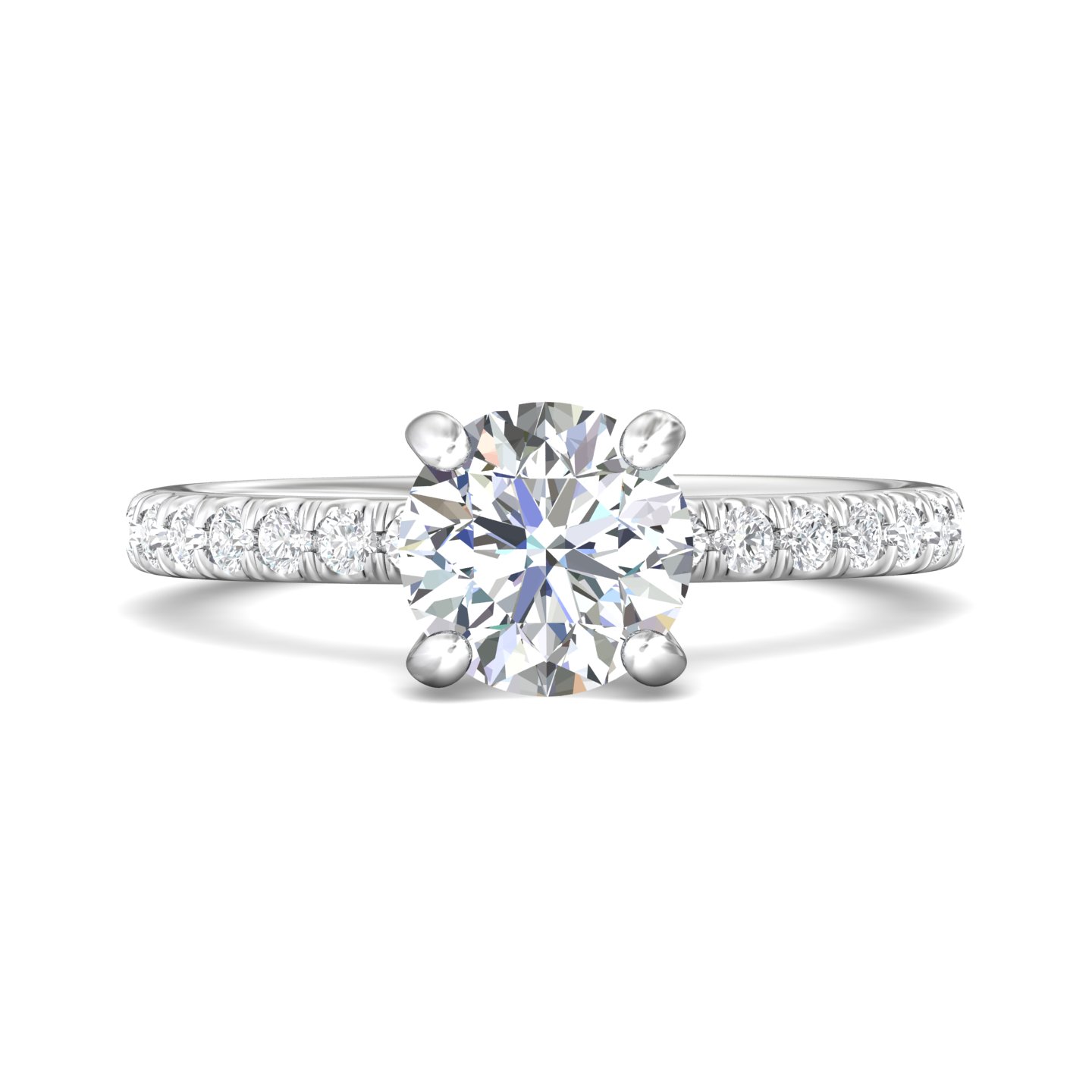 Platinum Round Diamond Engagement Ring