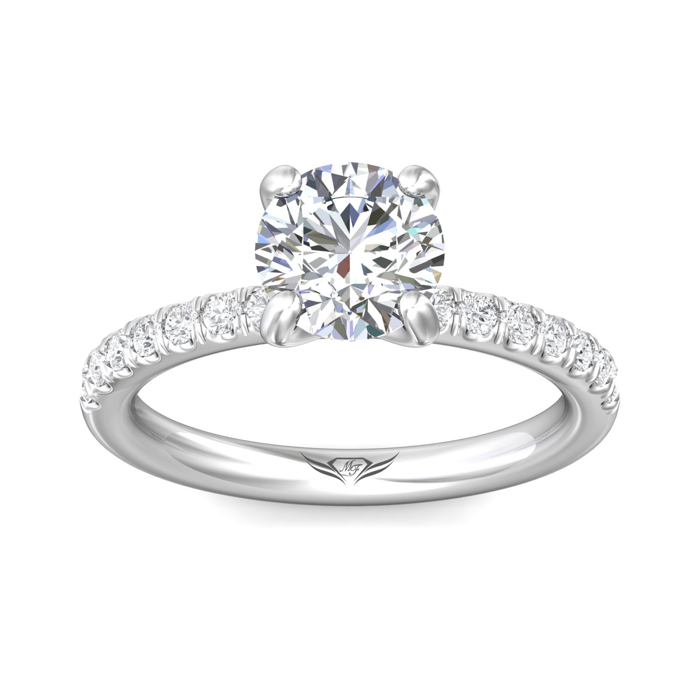 Platinum Round Diamond Engagement Ring