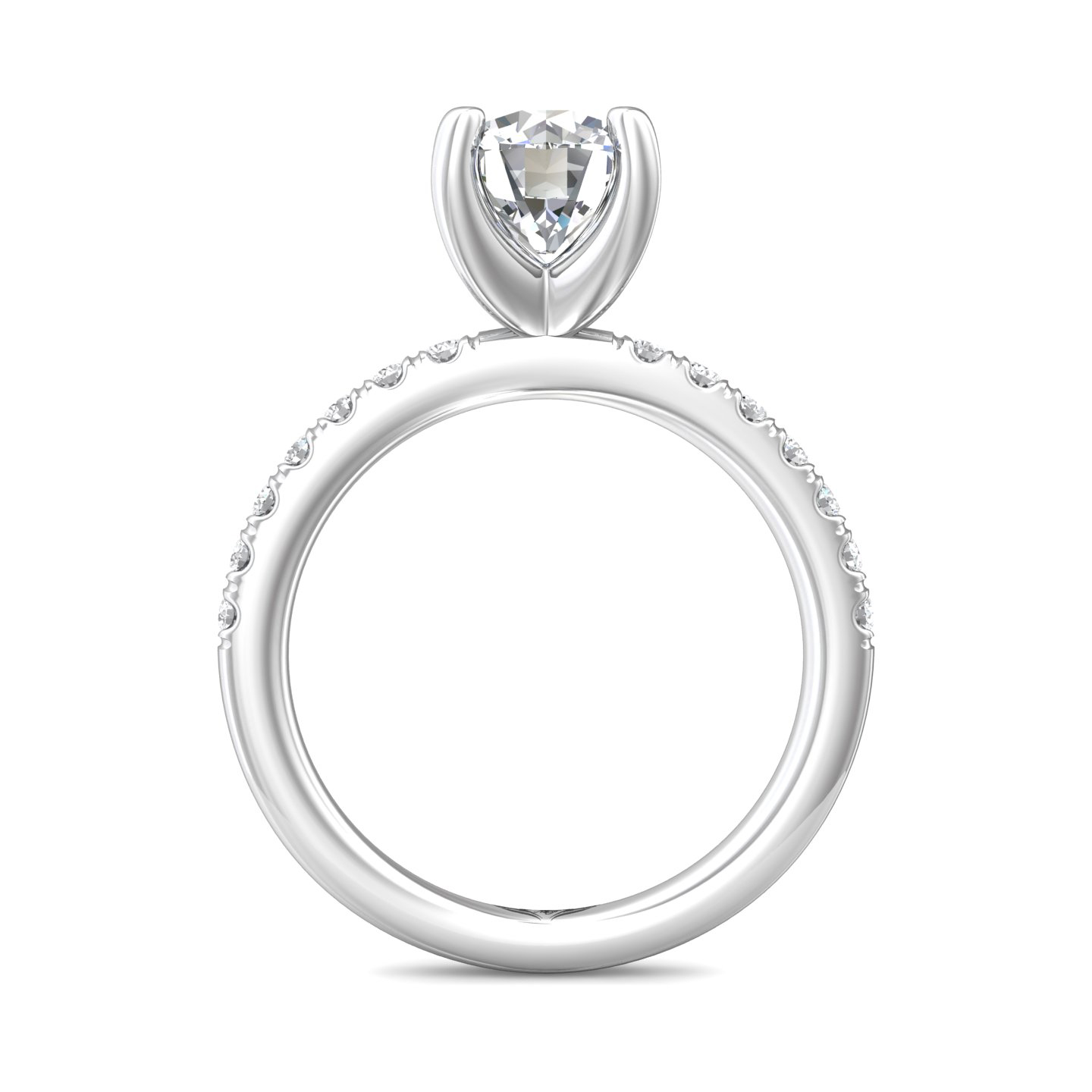 Platinum Round Diamond Engagement Ring