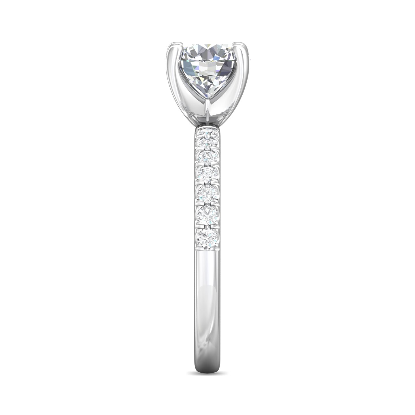 Platinum Round Diamond Engagement Ring