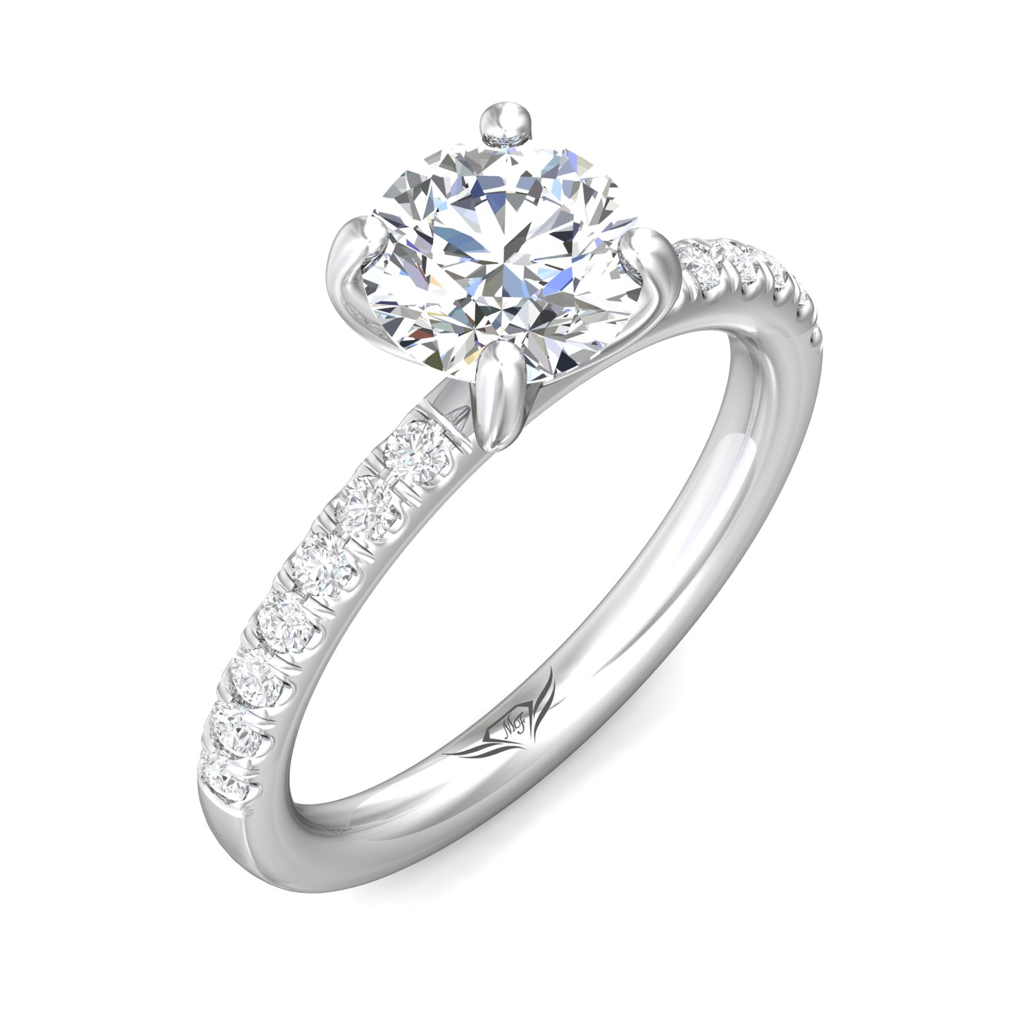 Platinum Round Diamond Engagement Ring