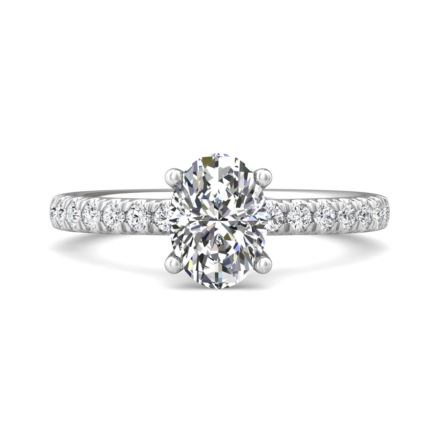 Platinum Oval Diamond Engagement Ring