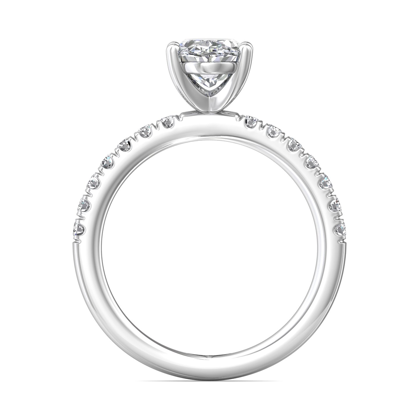 Platinum Oval Diamond Engagement Ring