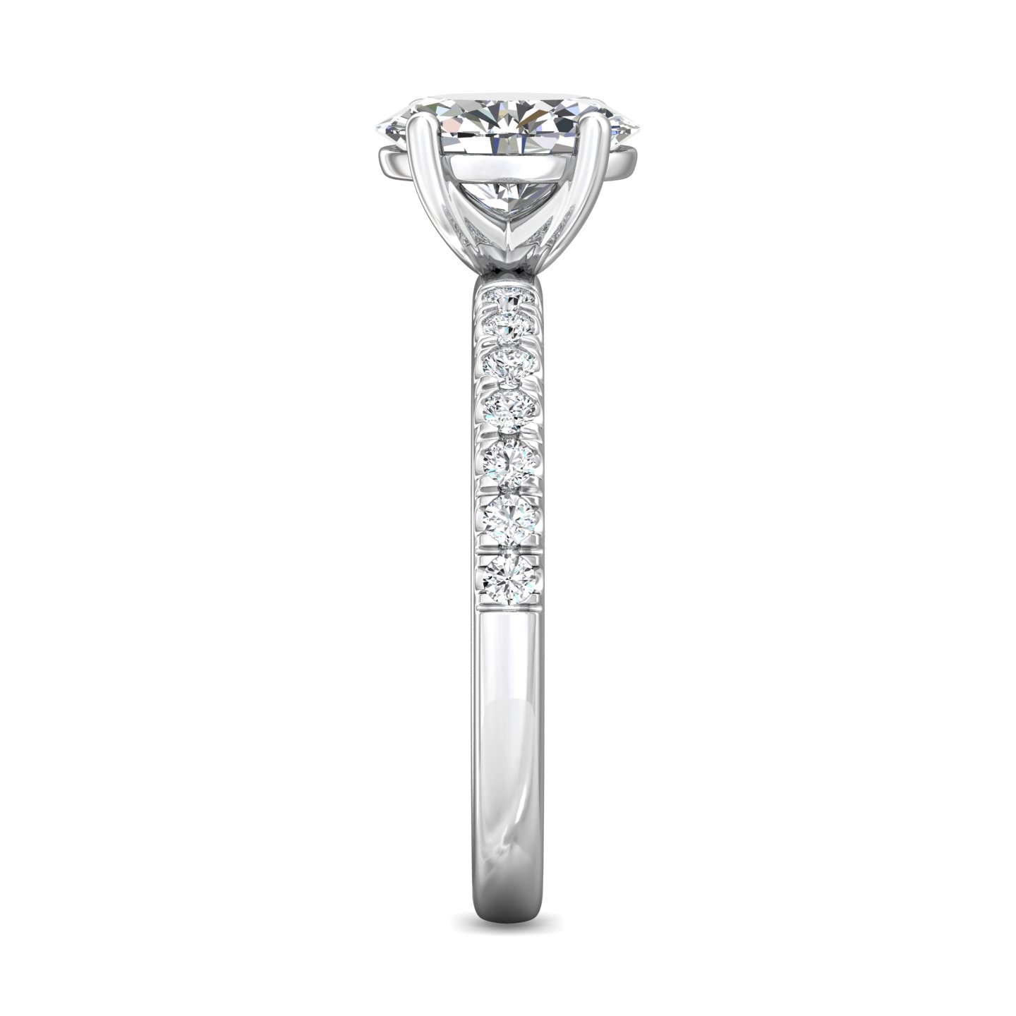 Platinum Oval Diamond Engagement Ring