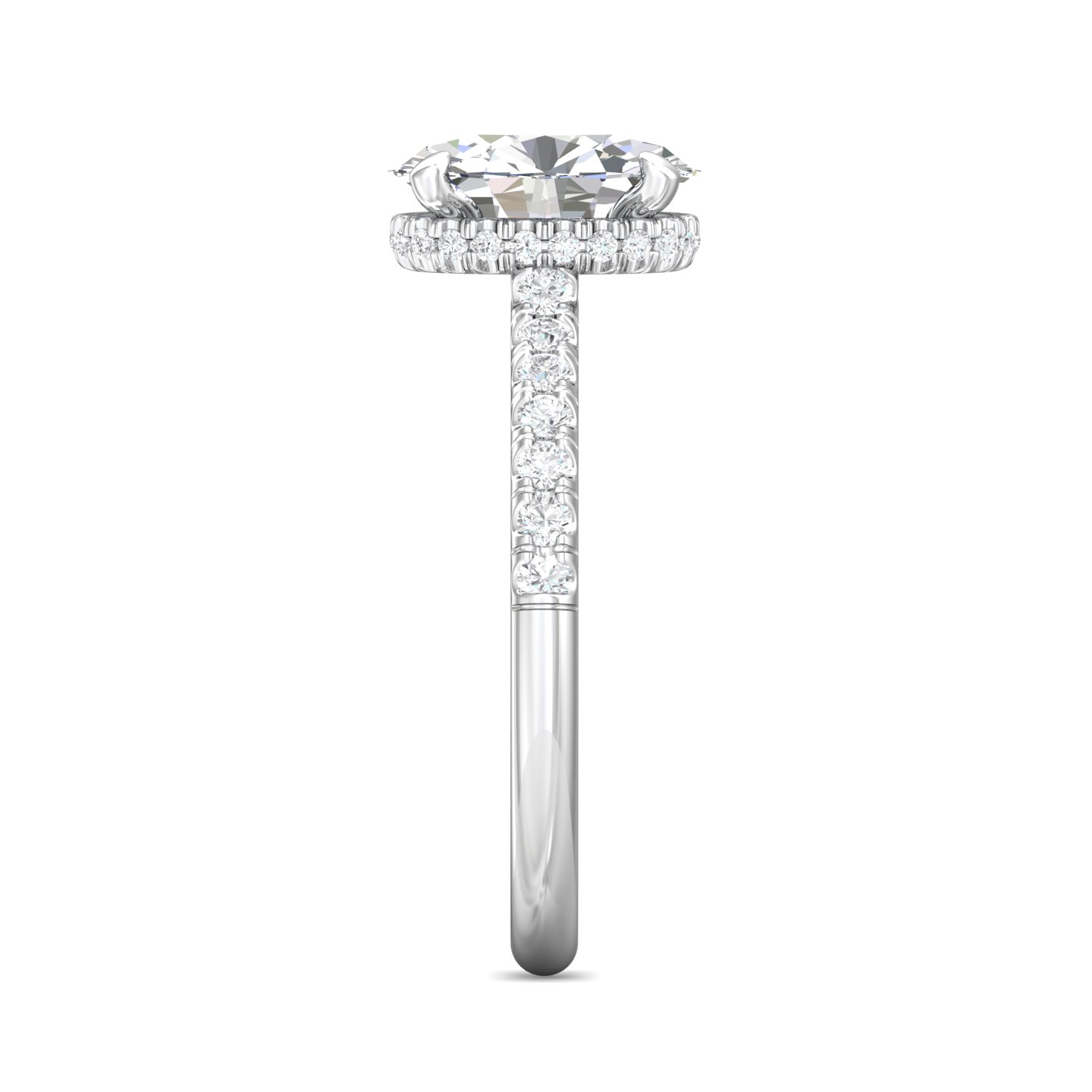 Platinum Oval Diamond Engagement Ring