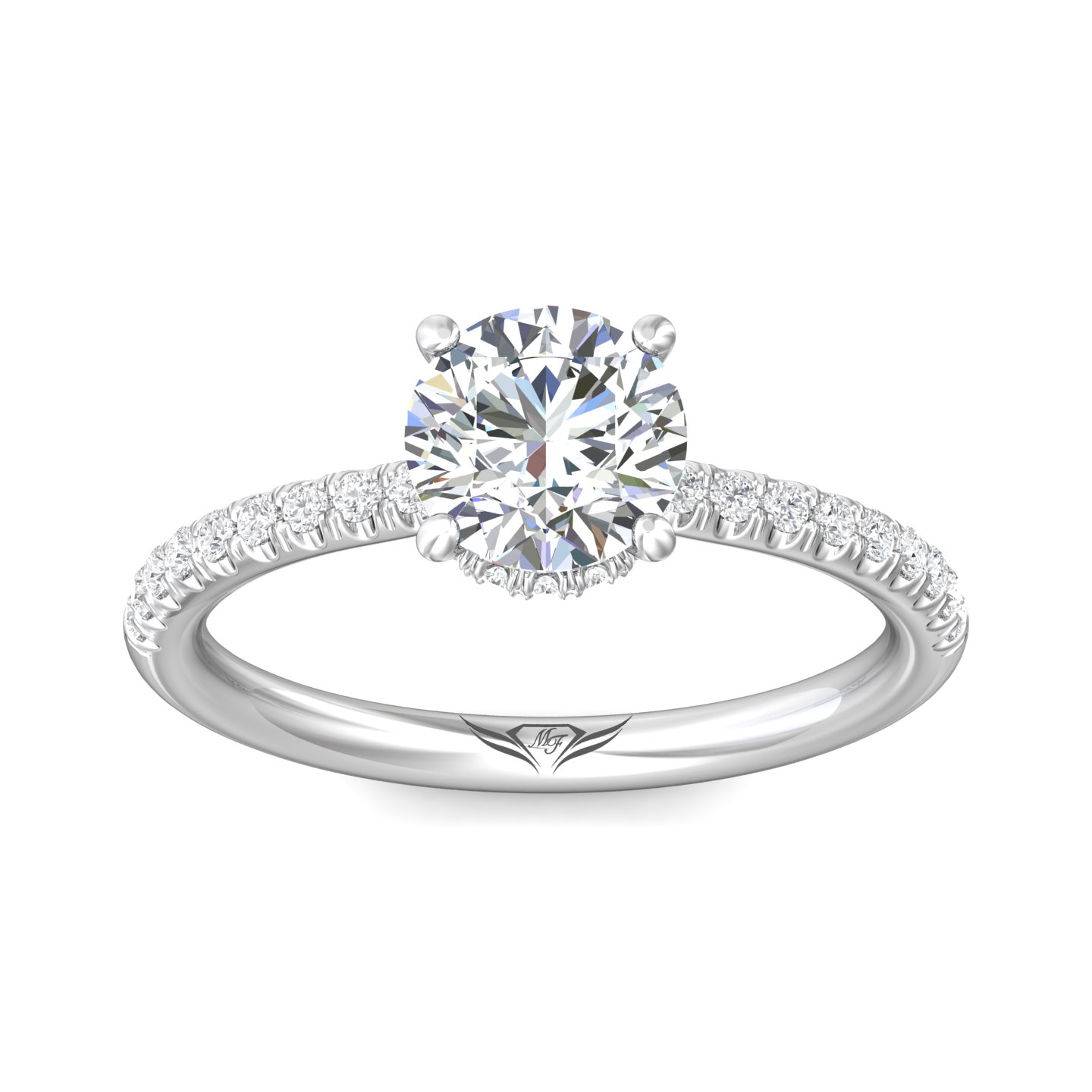 Platinum Round Diamond Engagement Ring