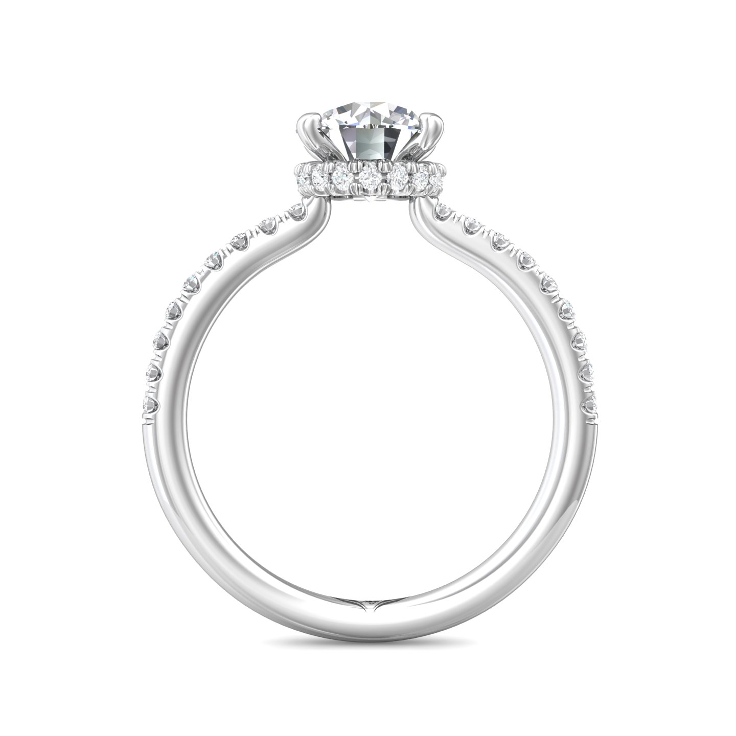 Platinum Round Diamond Engagement Ring