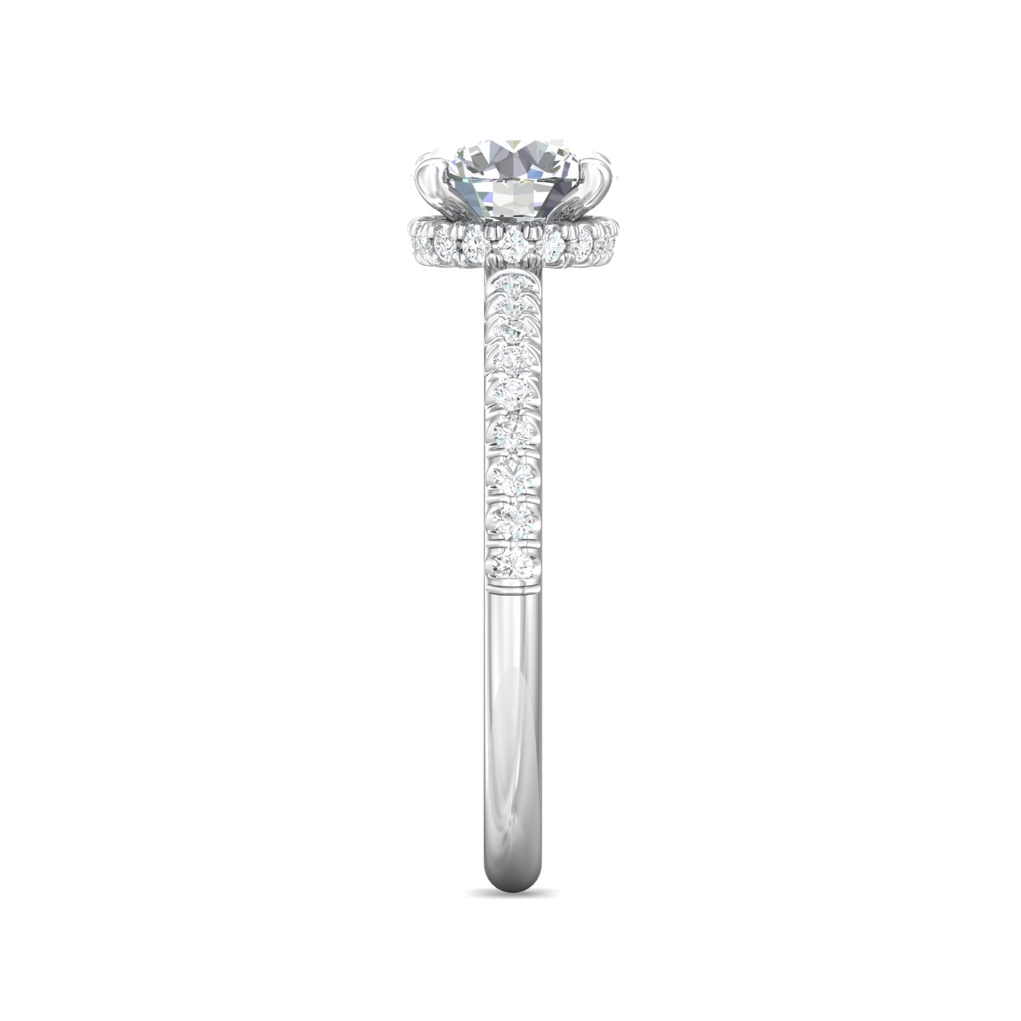 Platinum Round Diamond Engagement Ring