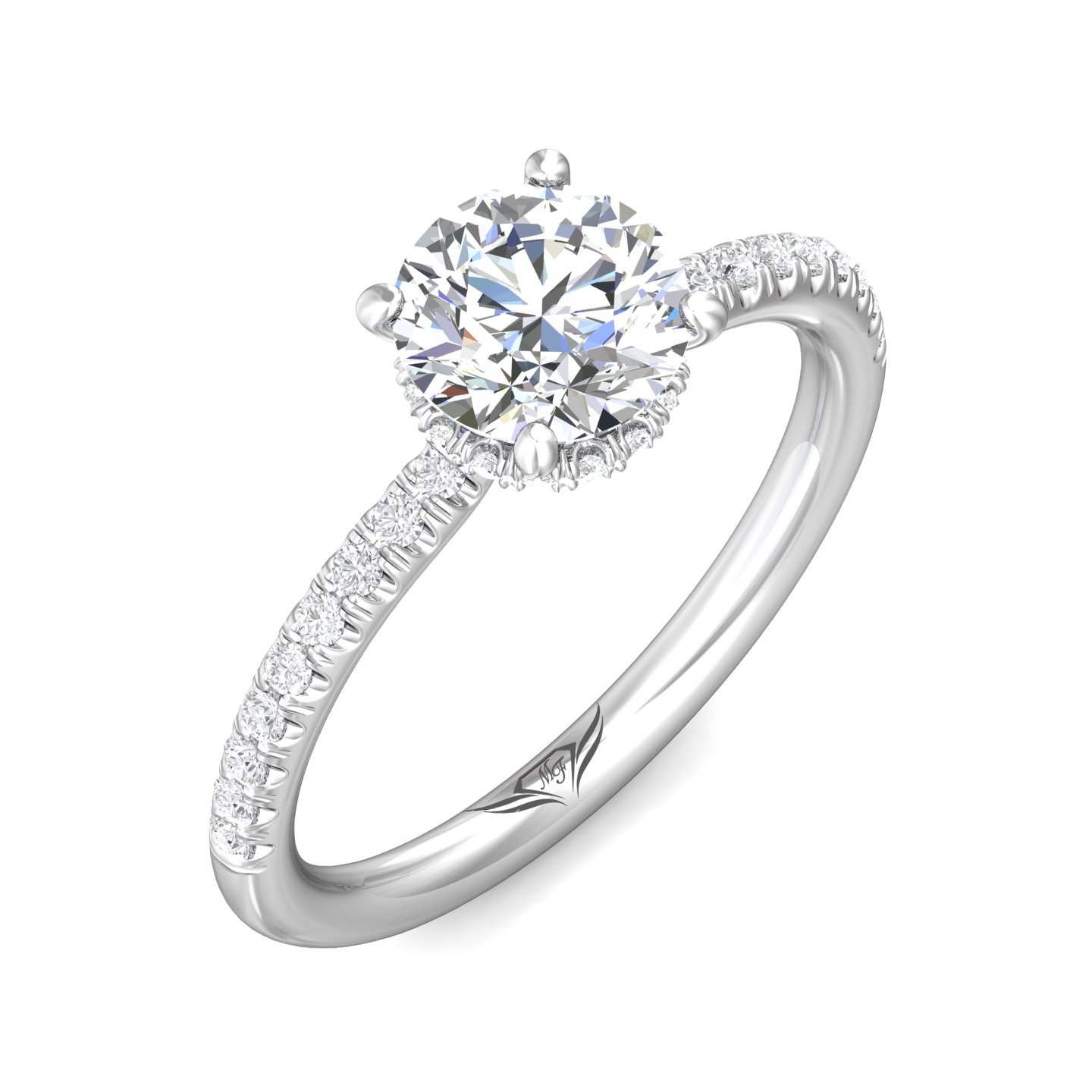 Platinum Round Diamond Engagement Ring