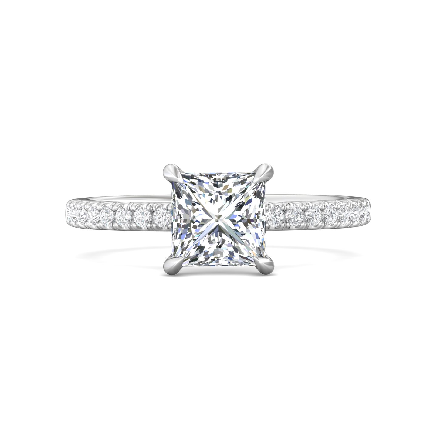 Platinum Princess Diamond Engagement Ring