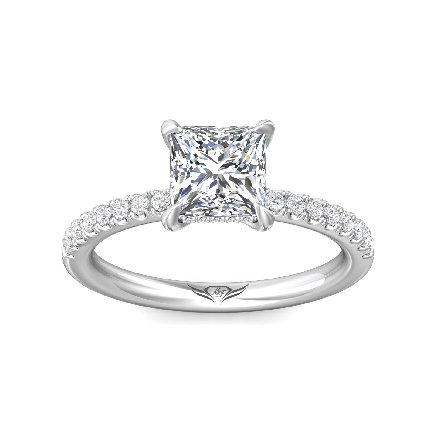 Platinum Princess Diamond Engagement Ring