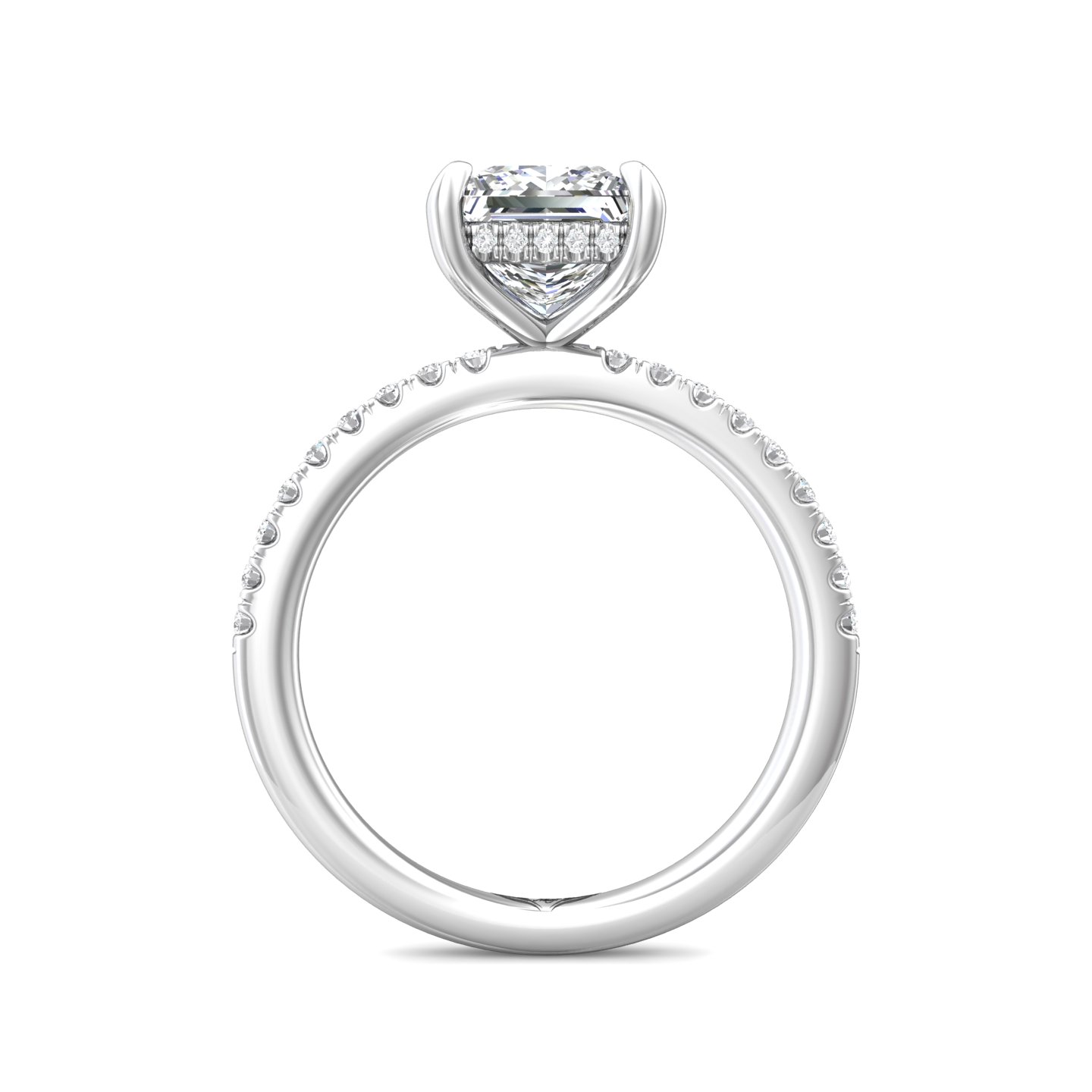 Platinum Princess Diamond Engagement Ring