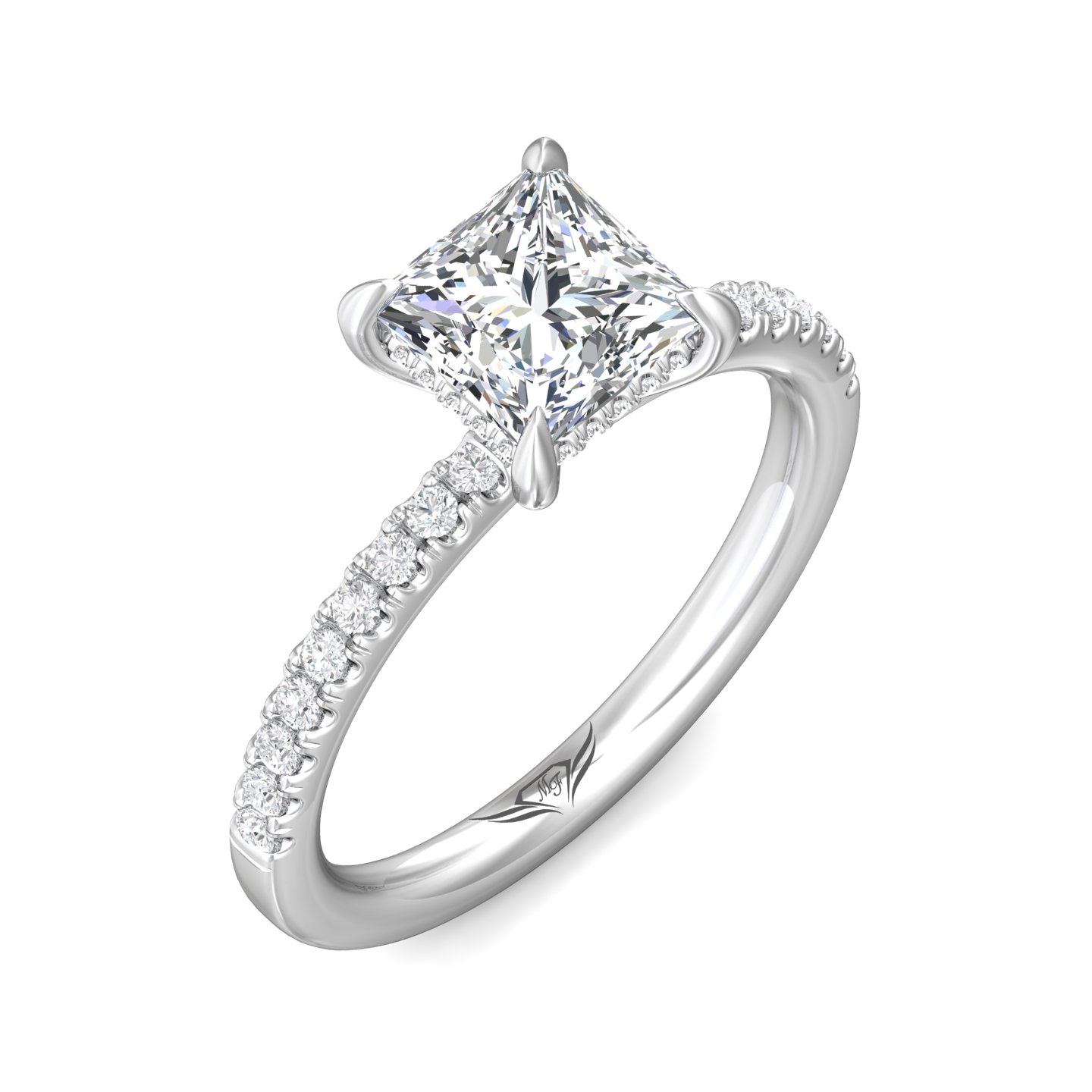 Platinum Princess Diamond Engagement Ring