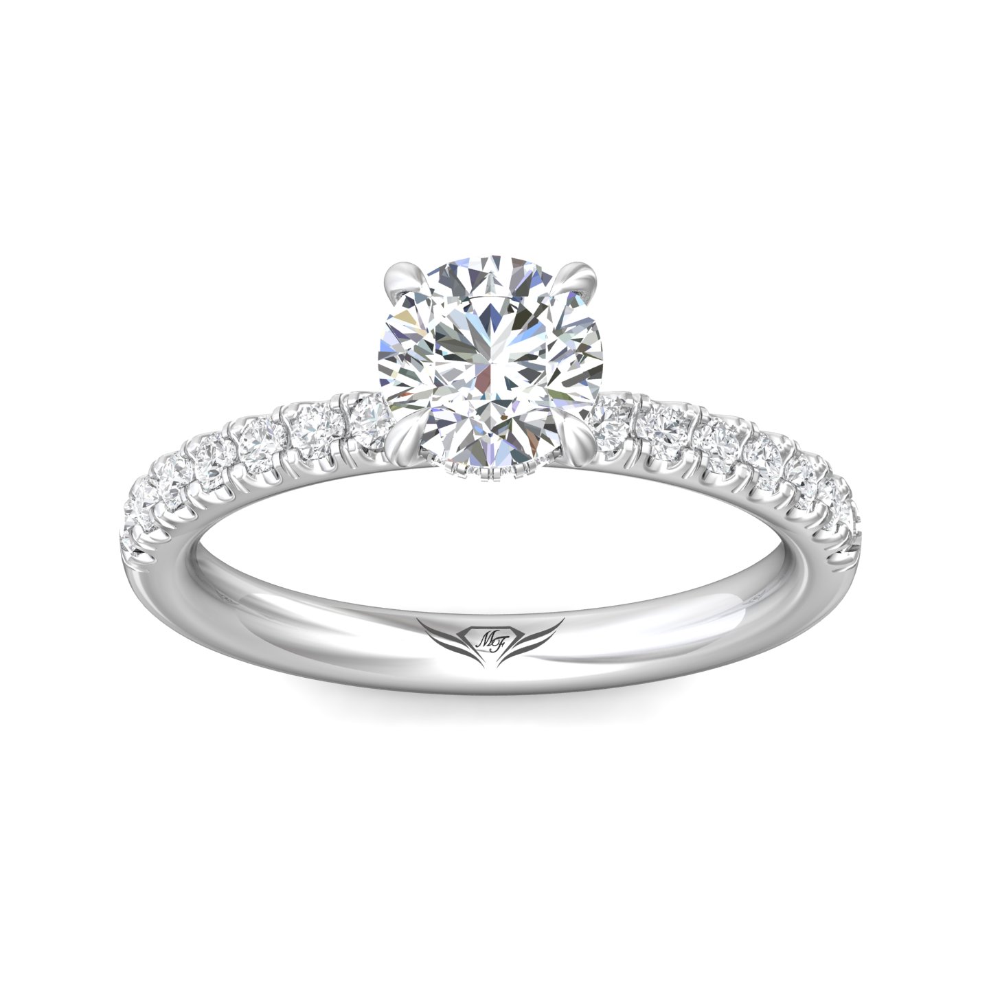 Platinum Round Diamond Engagement Ring