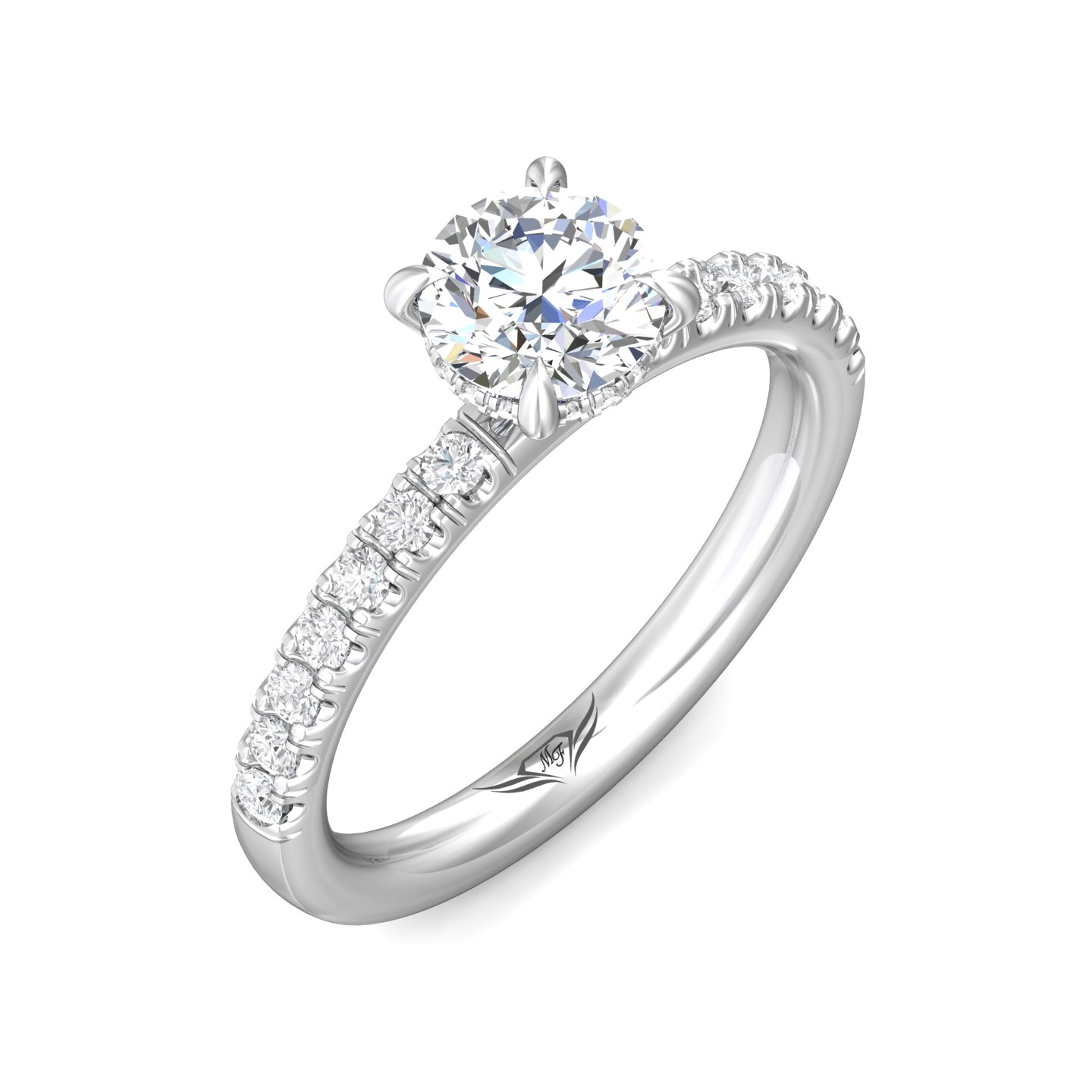 Platinum Round Diamond Engagement Ring