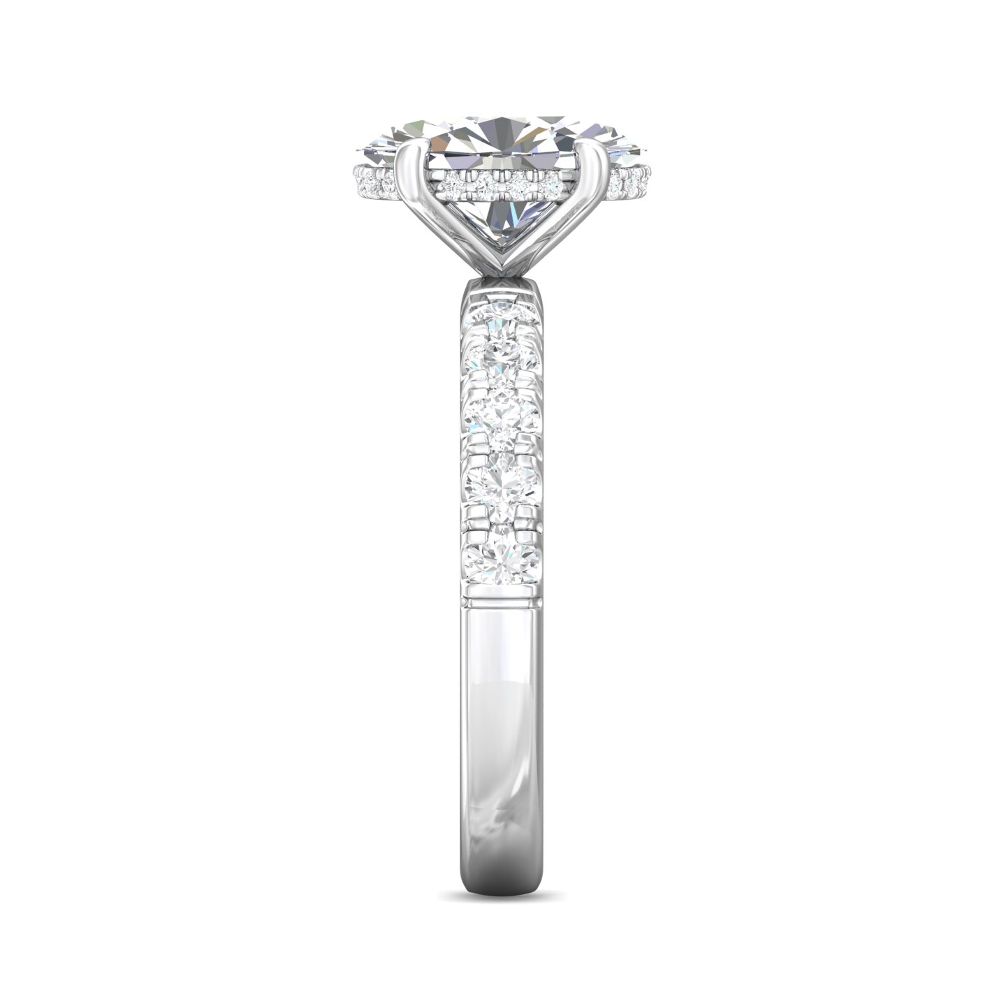 Platinum Oval Diamond Engagement Ring