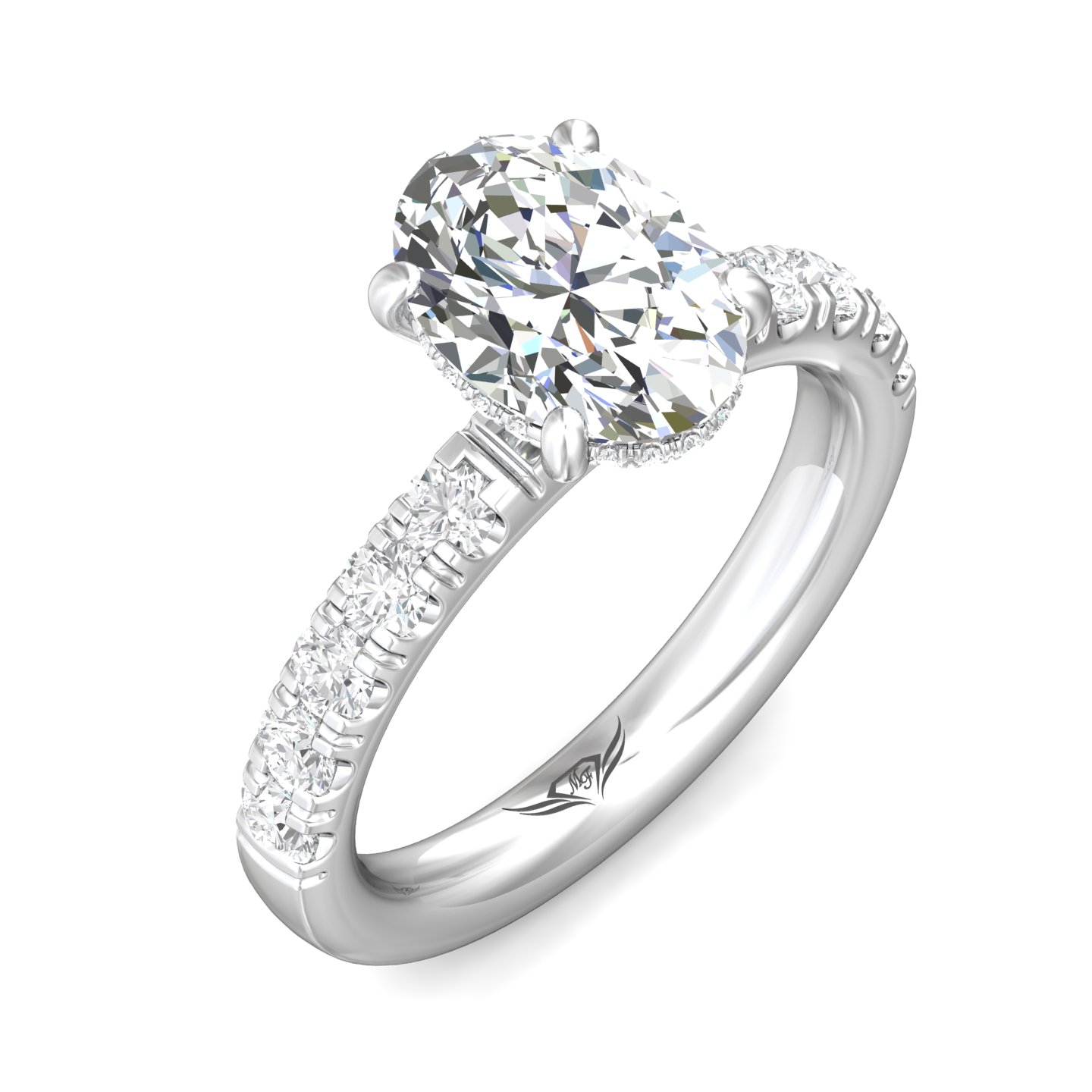 Platinum Oval Diamond Engagement Ring