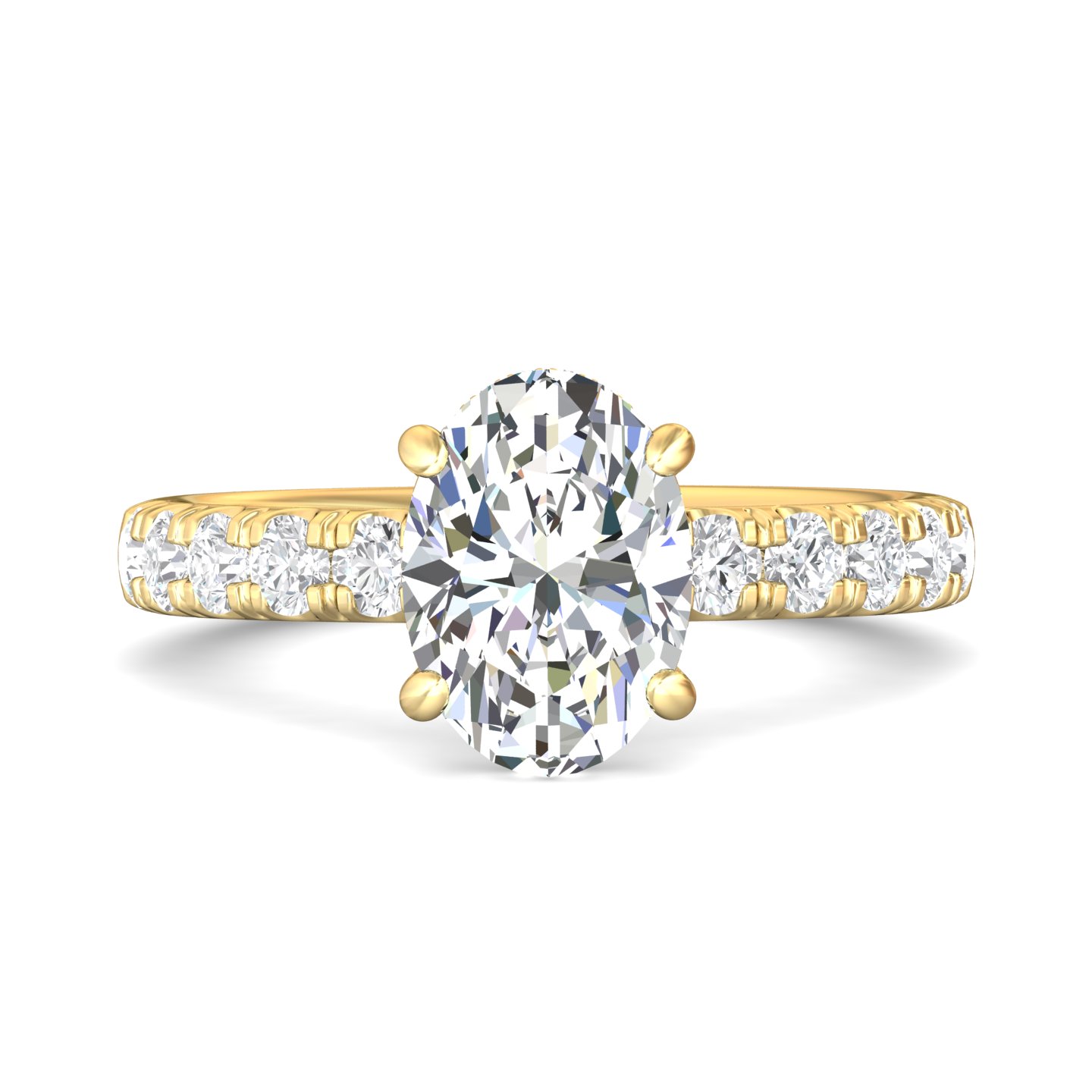 Platinum Oval Diamond Engagement Ring