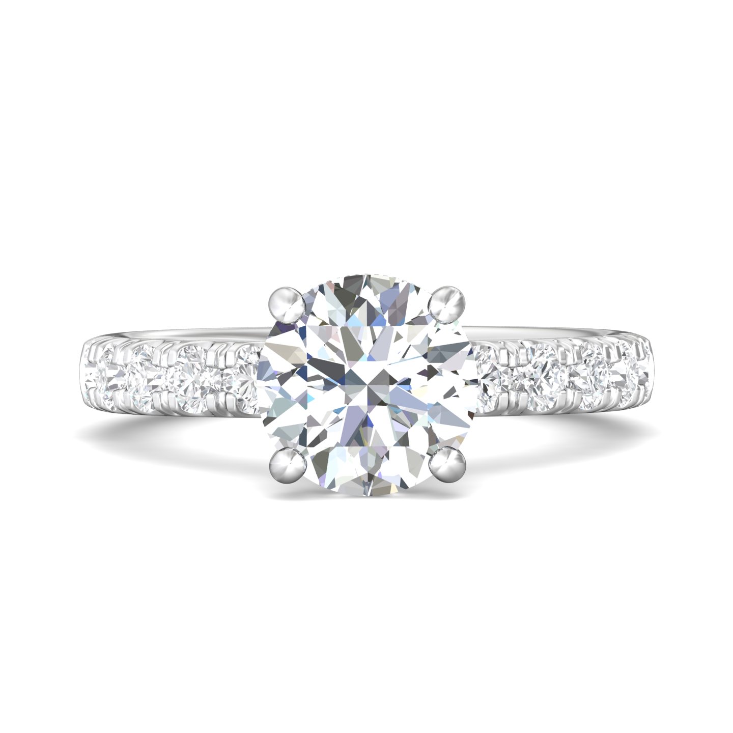 Platinum Round Diamond Engagement Ring