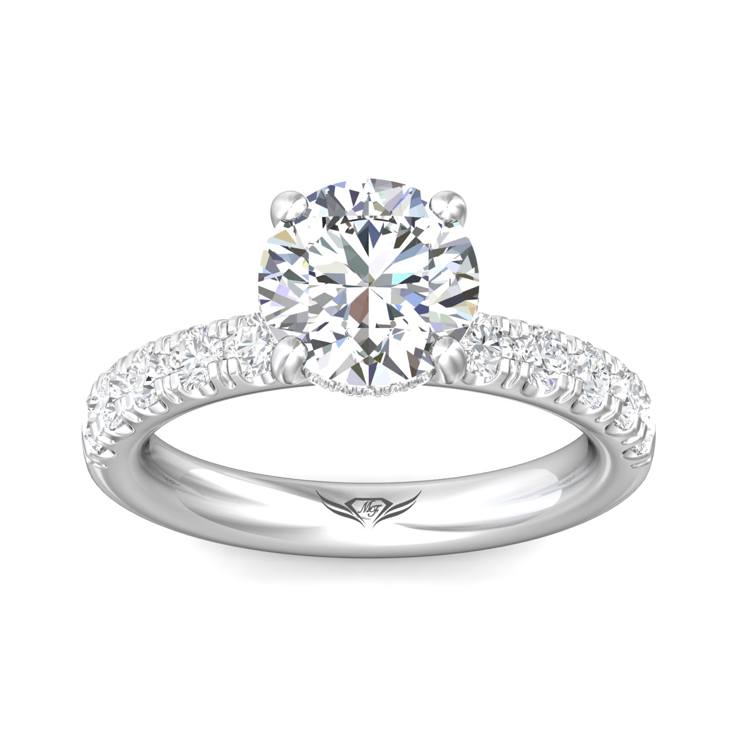 Platinum Round Diamond Engagement Ring