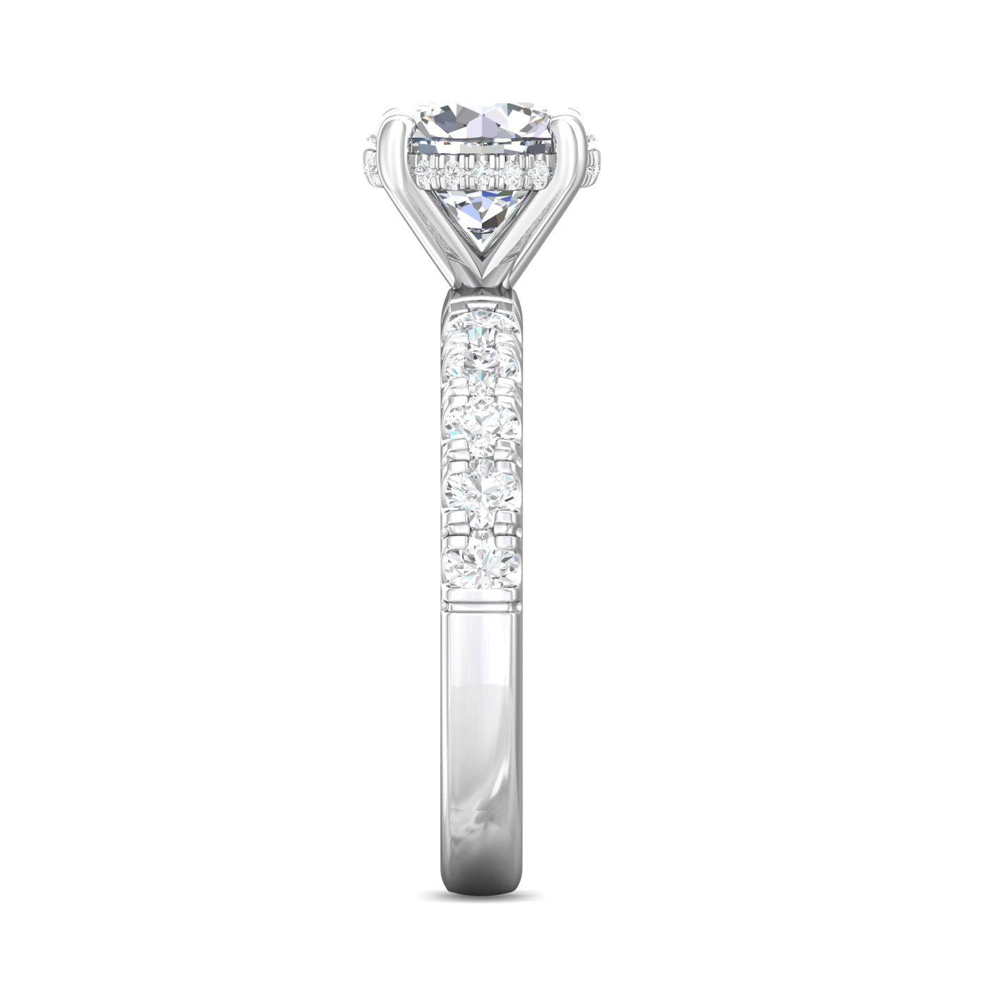 Platinum Round Diamond Engagement Ring